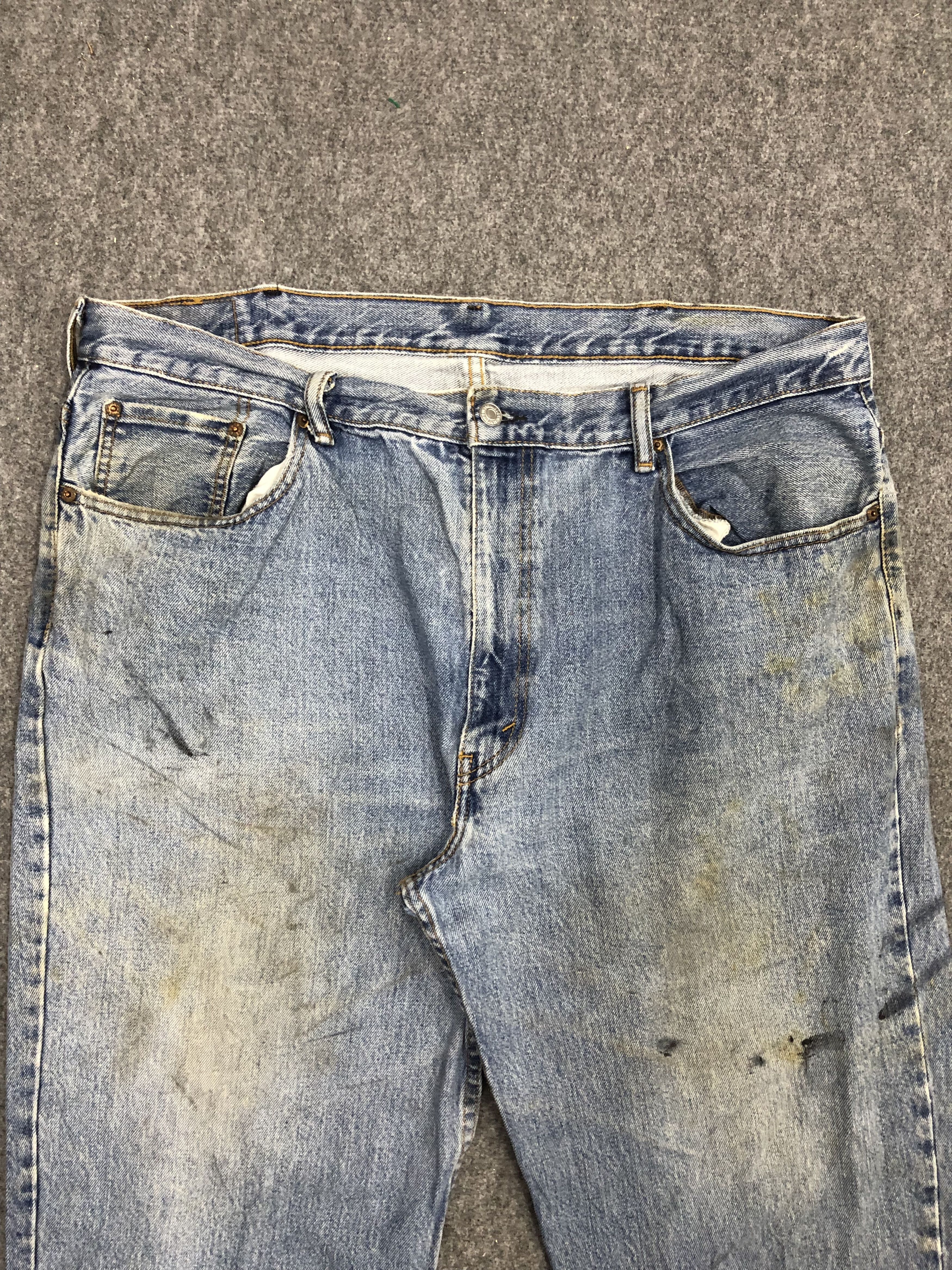 Levi's × Vintage Vintage Levis 550 Faded Blue Baggy Jeans Size US 42 / EU 58 - 2 Thumbnail