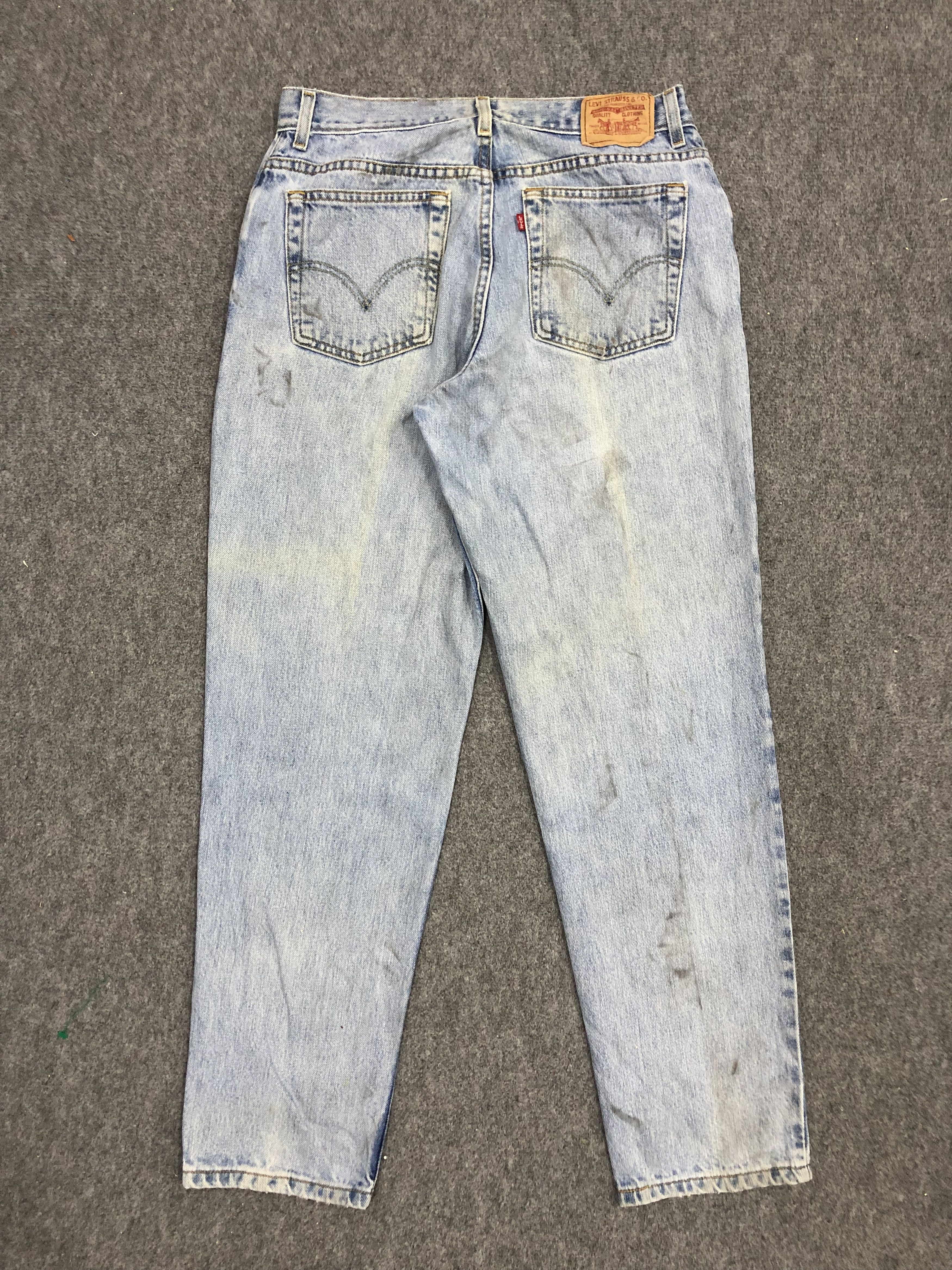 Levi's × Vintage Vintage Levis 550 Faded Blue Baggy Jeans DP1228 Size US 33 - 3 Thumbnail