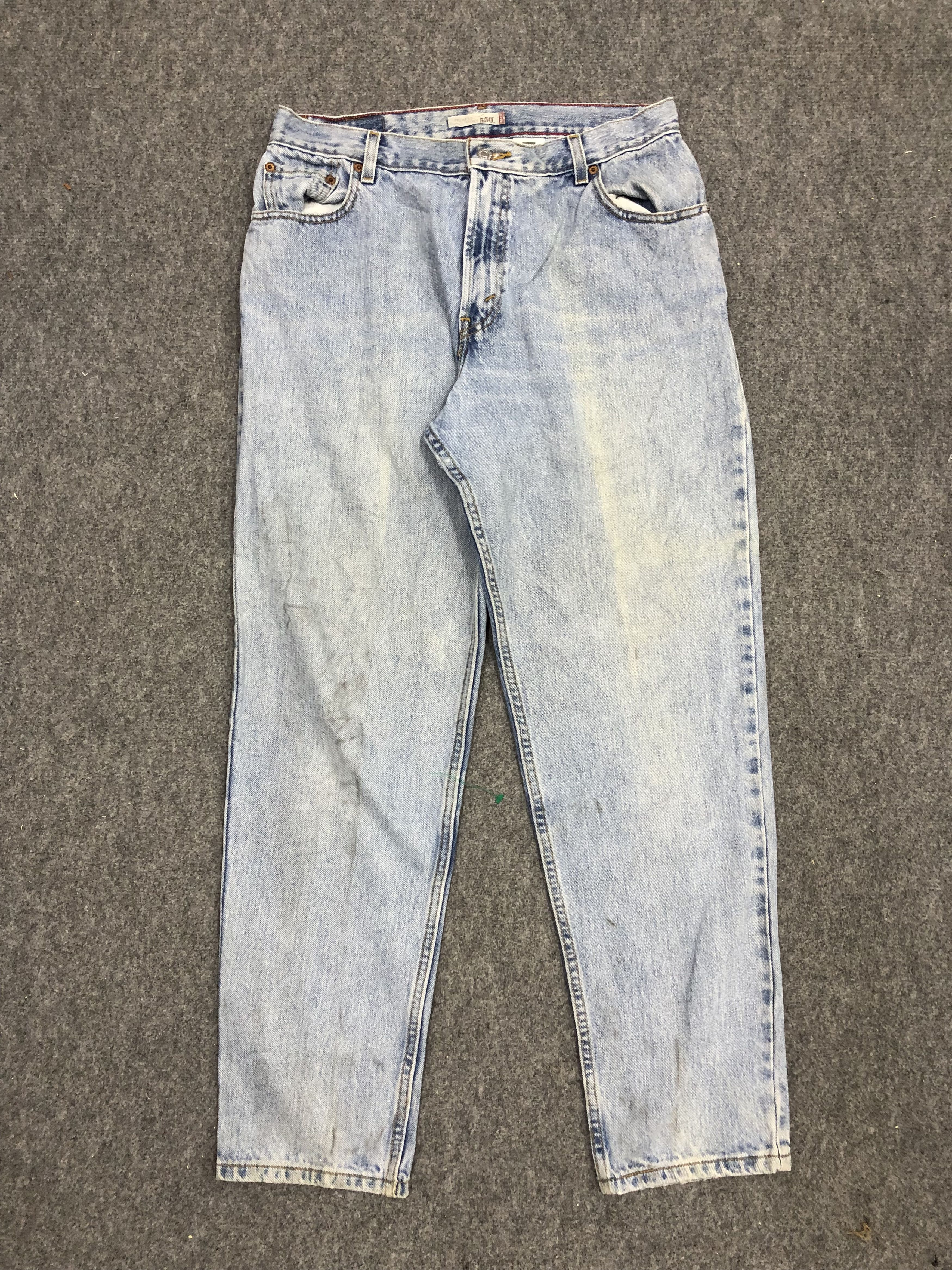 Levi's × Vintage Vintage Levis 550 Faded Blue Baggy Jeans DP1228 Size US 33 - 1 Thumbnail