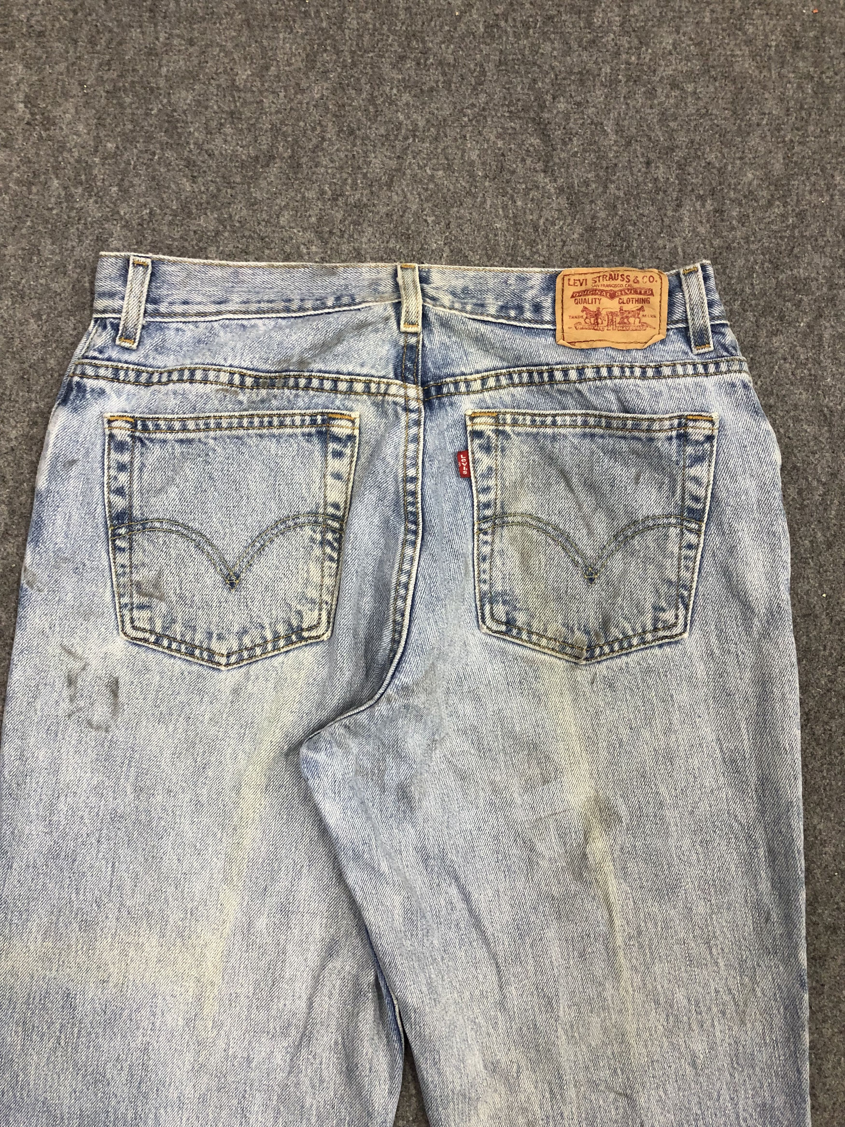 Levi's × Vintage Vintage Levis 550 Faded Blue Baggy Jeans DP1228 Size US 33 - 4 Thumbnail