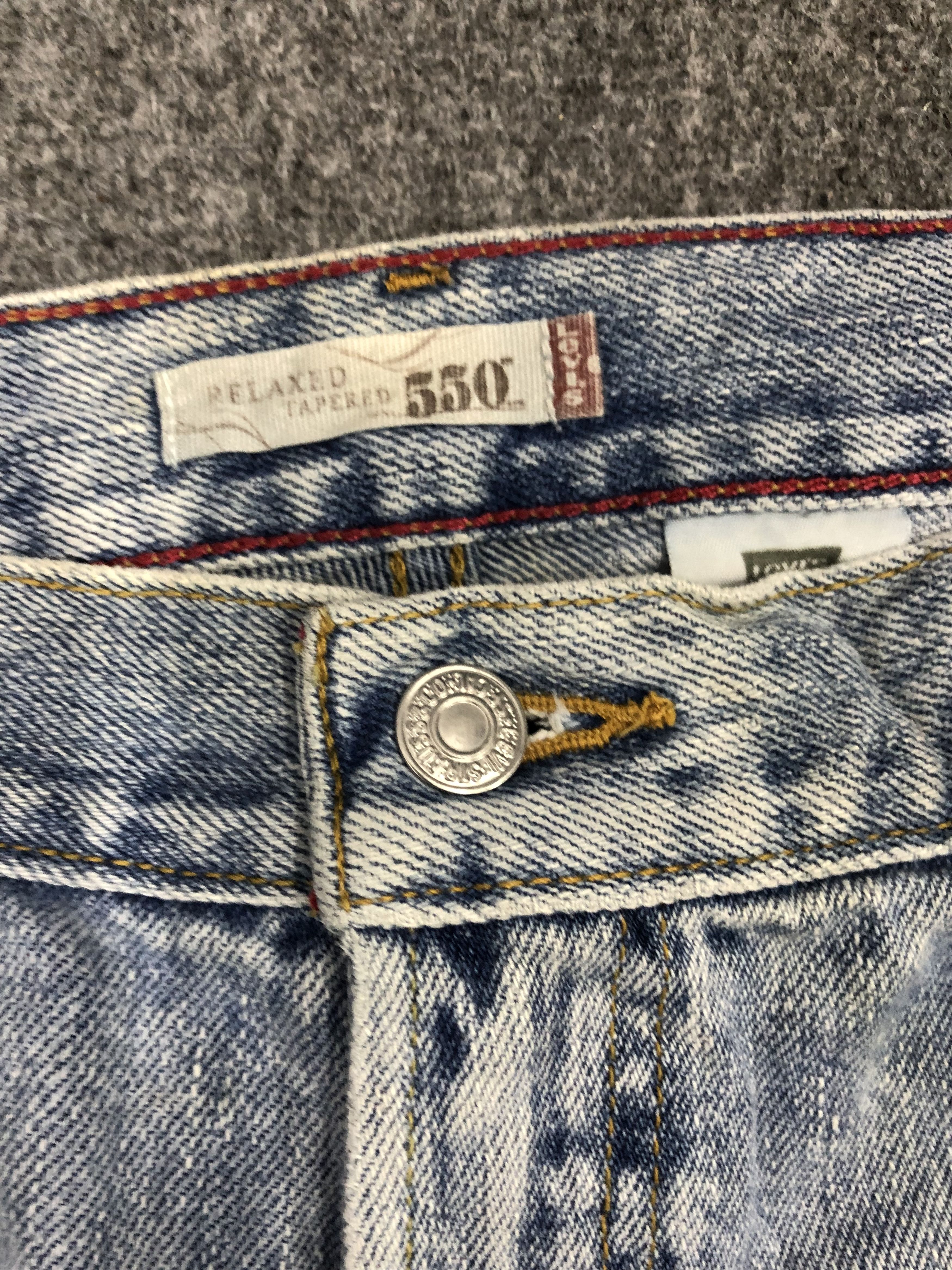 Levi's × Vintage Vintage Levis 550 Faded Blue Baggy Jeans DP1228 Size US 33 - 6 Thumbnail