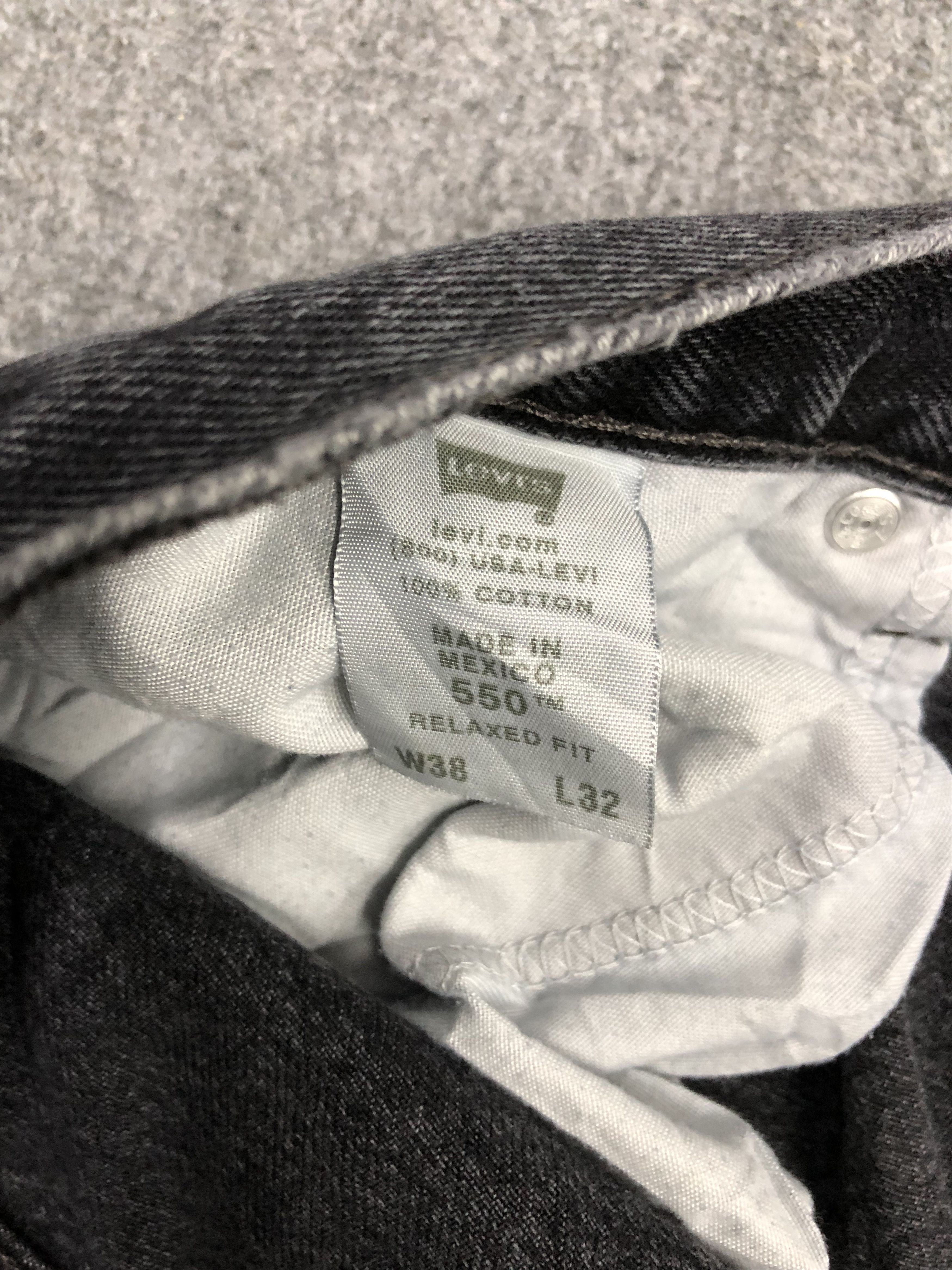 Levi's Vintage Levis 550 Faded Black Jeans DP1233 Size US 38 / EU 54 - 7 Thumbnail