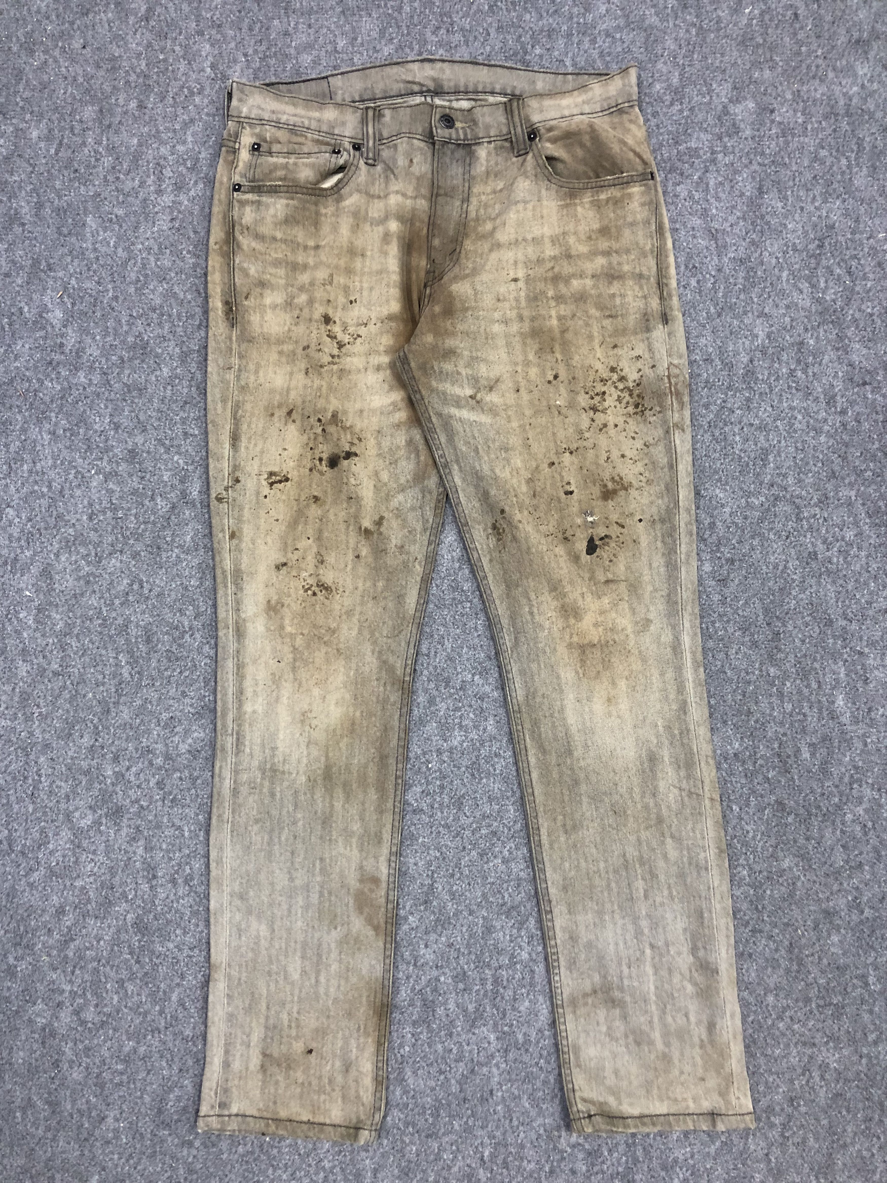 Levi's × Vintage Vintage Levis 511 Faded Black Jeans Size US 35 - 1 Thumbnail