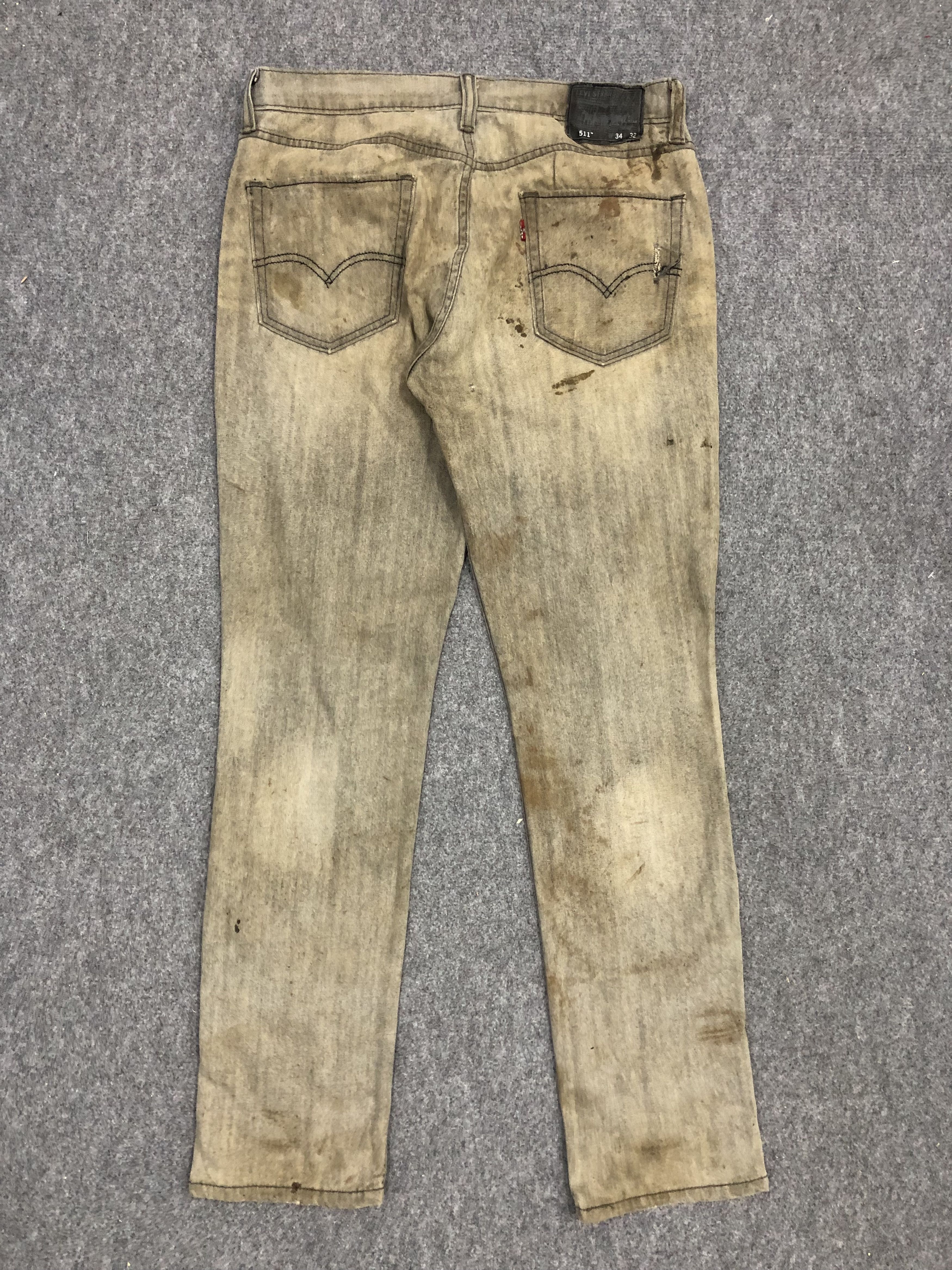 Levi's × Vintage Vintage Levis 511 Faded Black Jeans Size US 35 - 3 Thumbnail