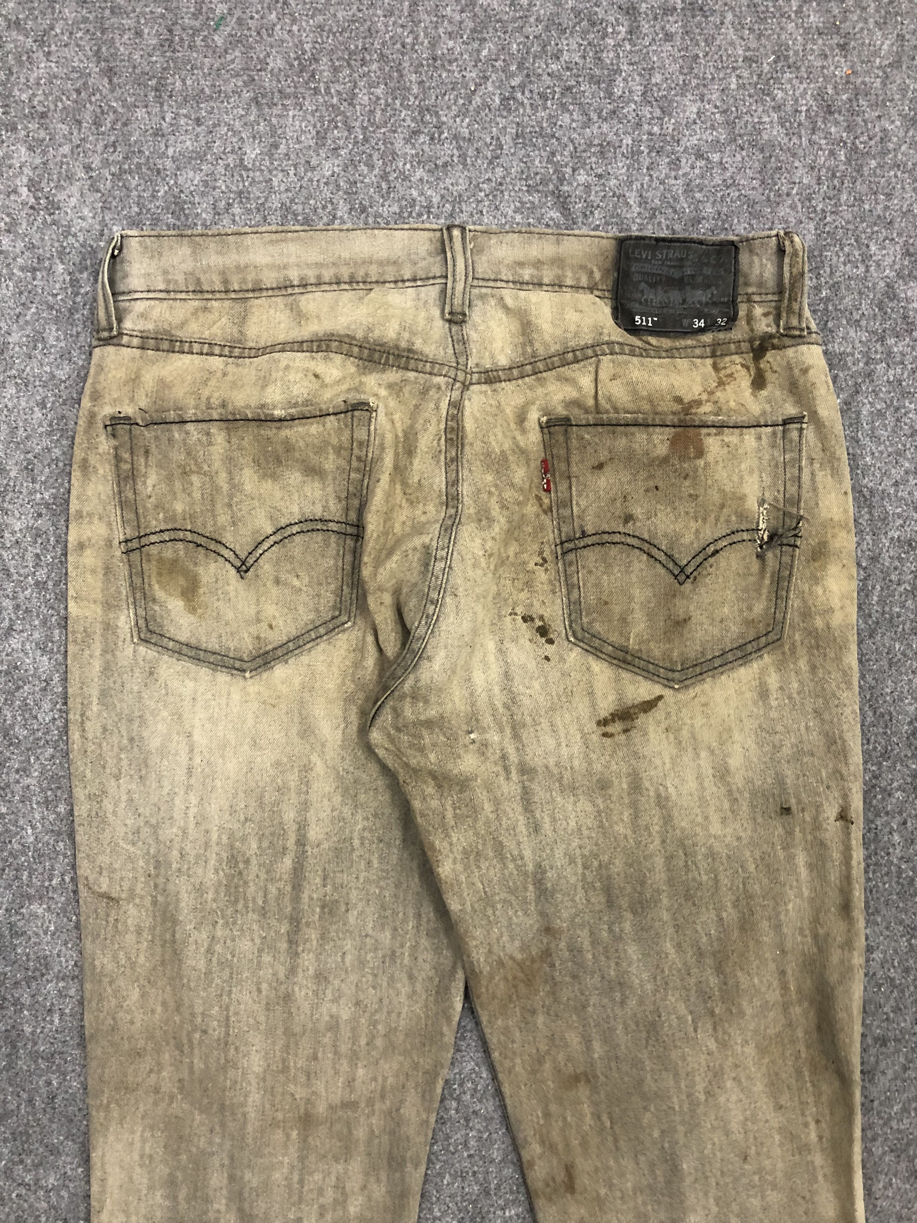 Levi's × Vintage Vintage Levis 511 Faded Black Jeans Size US 35 - 4 Thumbnail