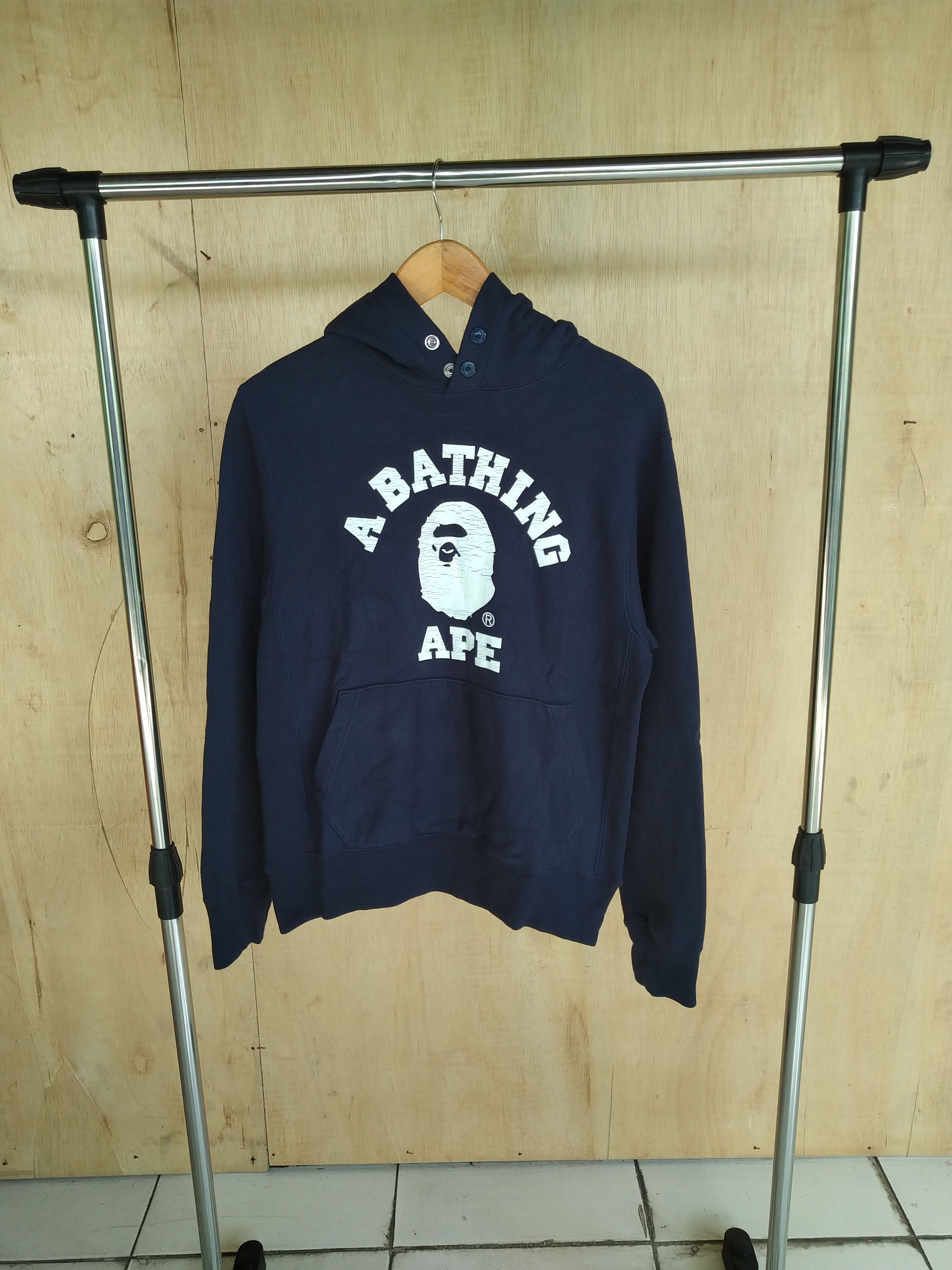 image of Hoodie Bape Face Vintage Navy, Men's (Size XS)