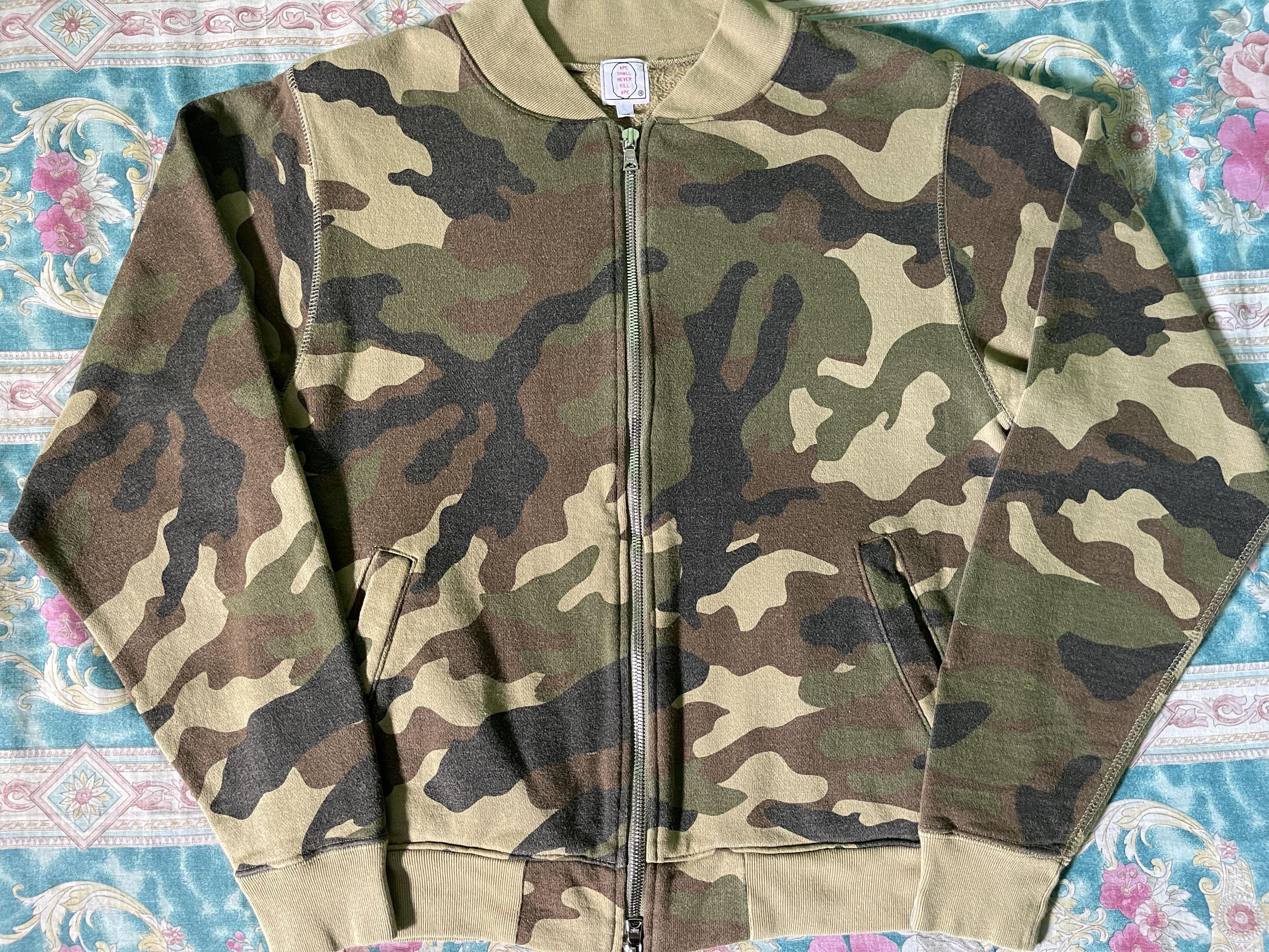 Bape Woodland Camo Sweat Jacket Size US XS / EU 42 / 0 - 2 Thumbnail
