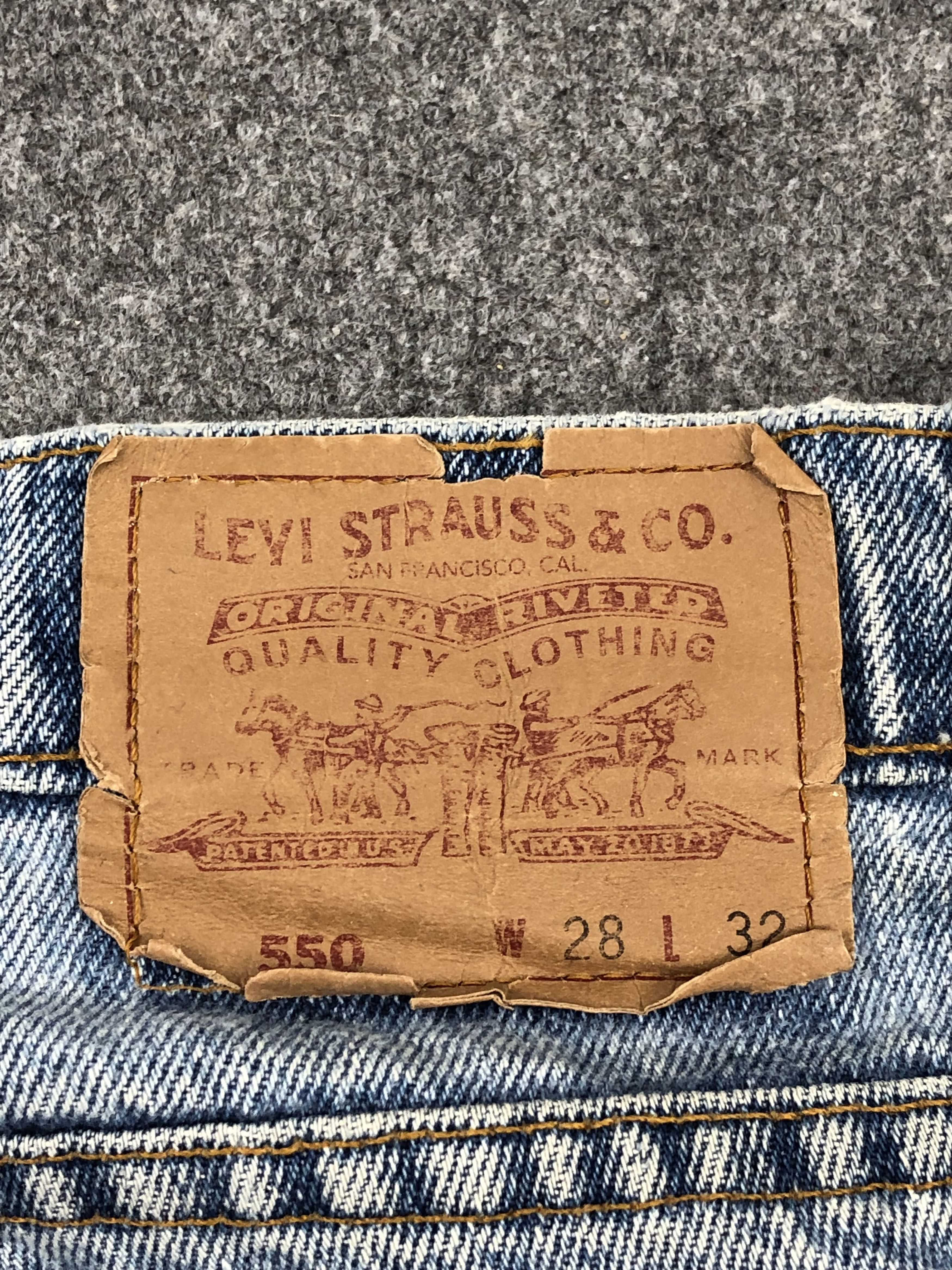 Levi's × Vintage Vintage 90s Levis 550 Faded Blue Jeans Size US 28 / EU 44 - 5 Thumbnail