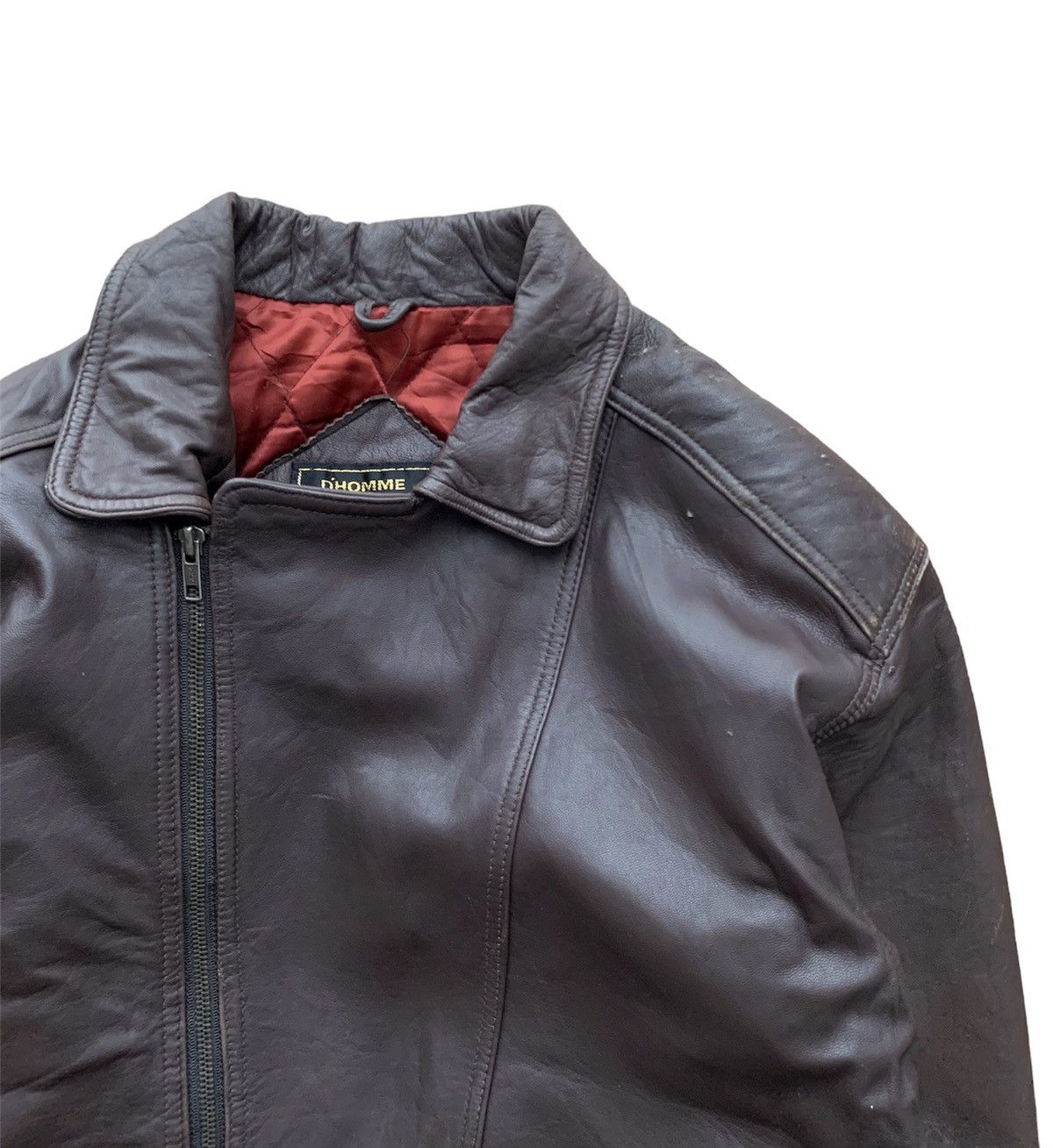 Japanese Brand Rare D'Homme Brown Leather Jacket Leather Size US M / EU 48-50 / 2 - 5 Thumbnail