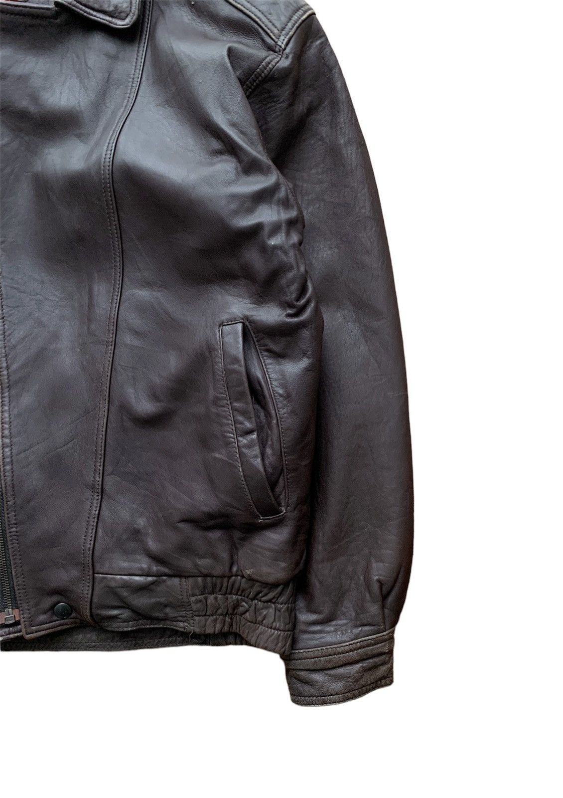 Japanese Brand Rare D'Homme Brown Leather Jacket Leather Size US M / EU 48-50 / 2 - 4 Thumbnail