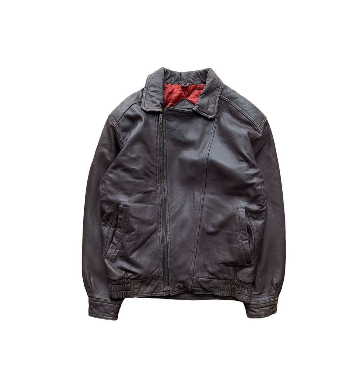 image of Archival Clothing x Leather Jacket D'homme Brown Leather Jacket Leather, Men's (Size Medium)