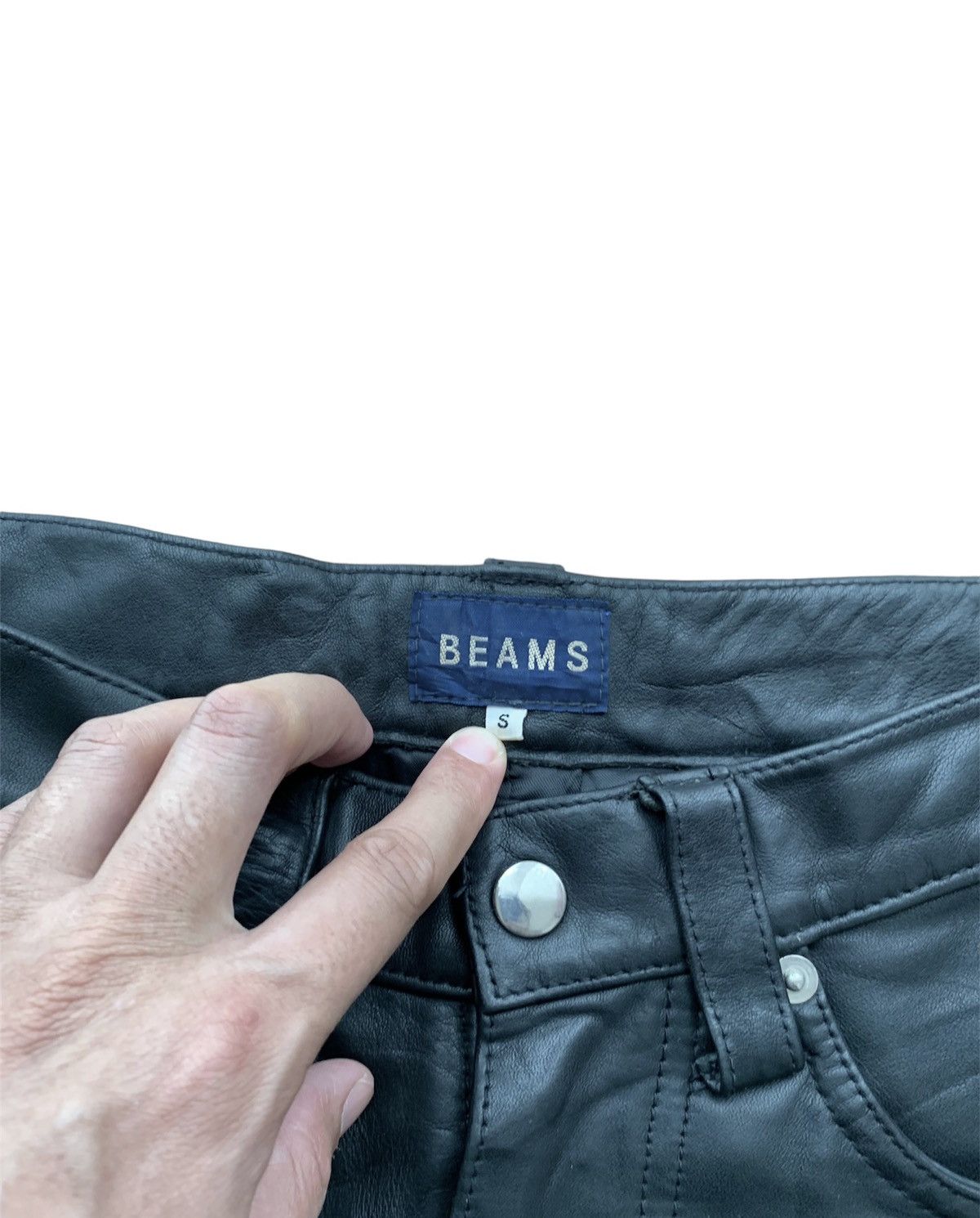 Beams Plus × Genuine Leather Rare Beams Plus Cowhide Crafted Leather Pants Size US 28 / EU 44 - 9 Thumbnail
