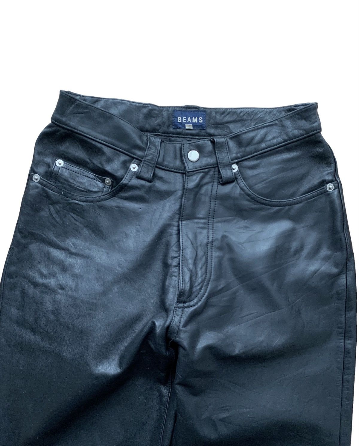 Beams Plus × Genuine Leather Rare Beams Plus Cowhide Crafted Leather Pants Size US 28 / EU 44 - 4 Thumbnail