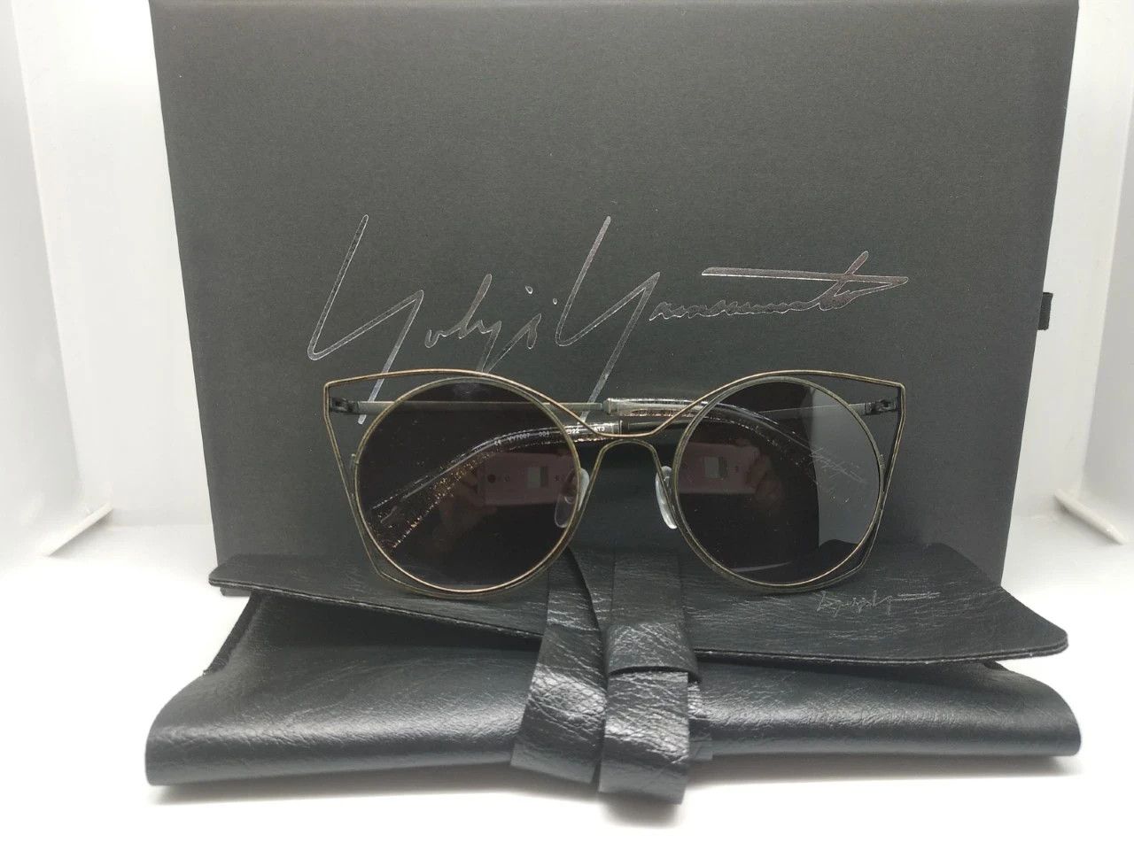 Yohji Yamamoto Yy 7007 N.o.s. Round Feng Shui Sunglasses in Brown, Men’s