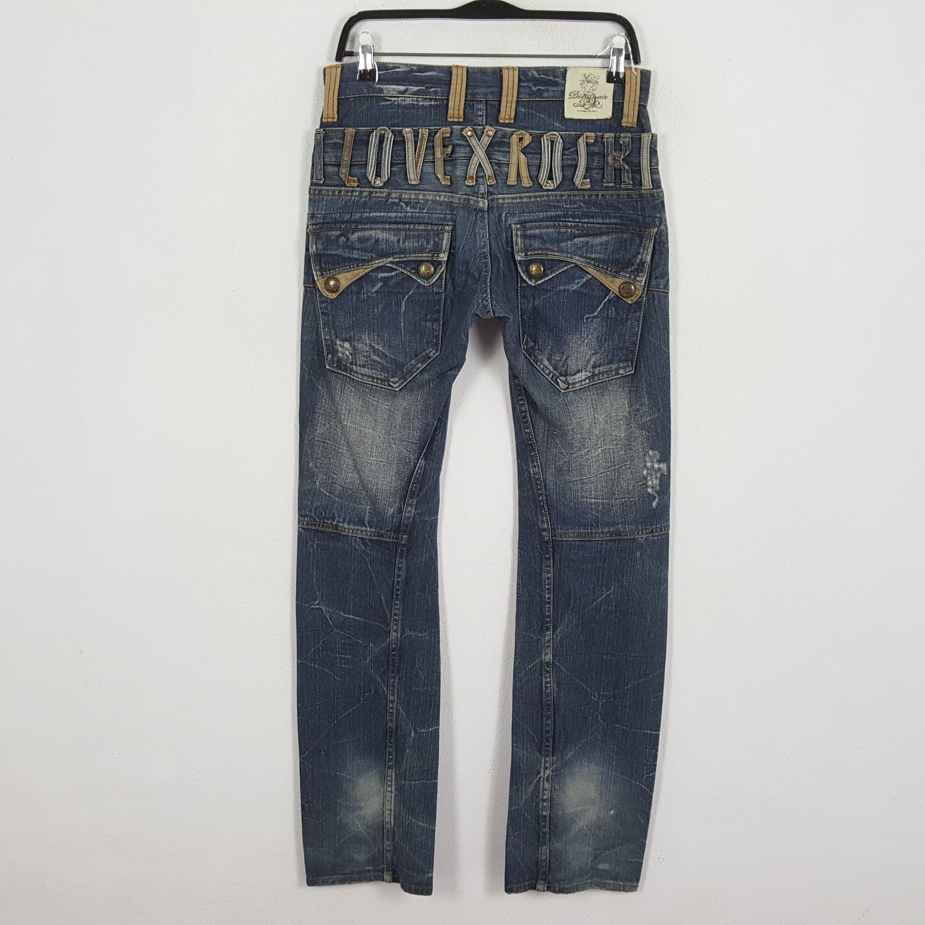 image of Dominate Handcrafted Japanese Streetwear Style Jeans in Blue Jean, Men's (Size 30)