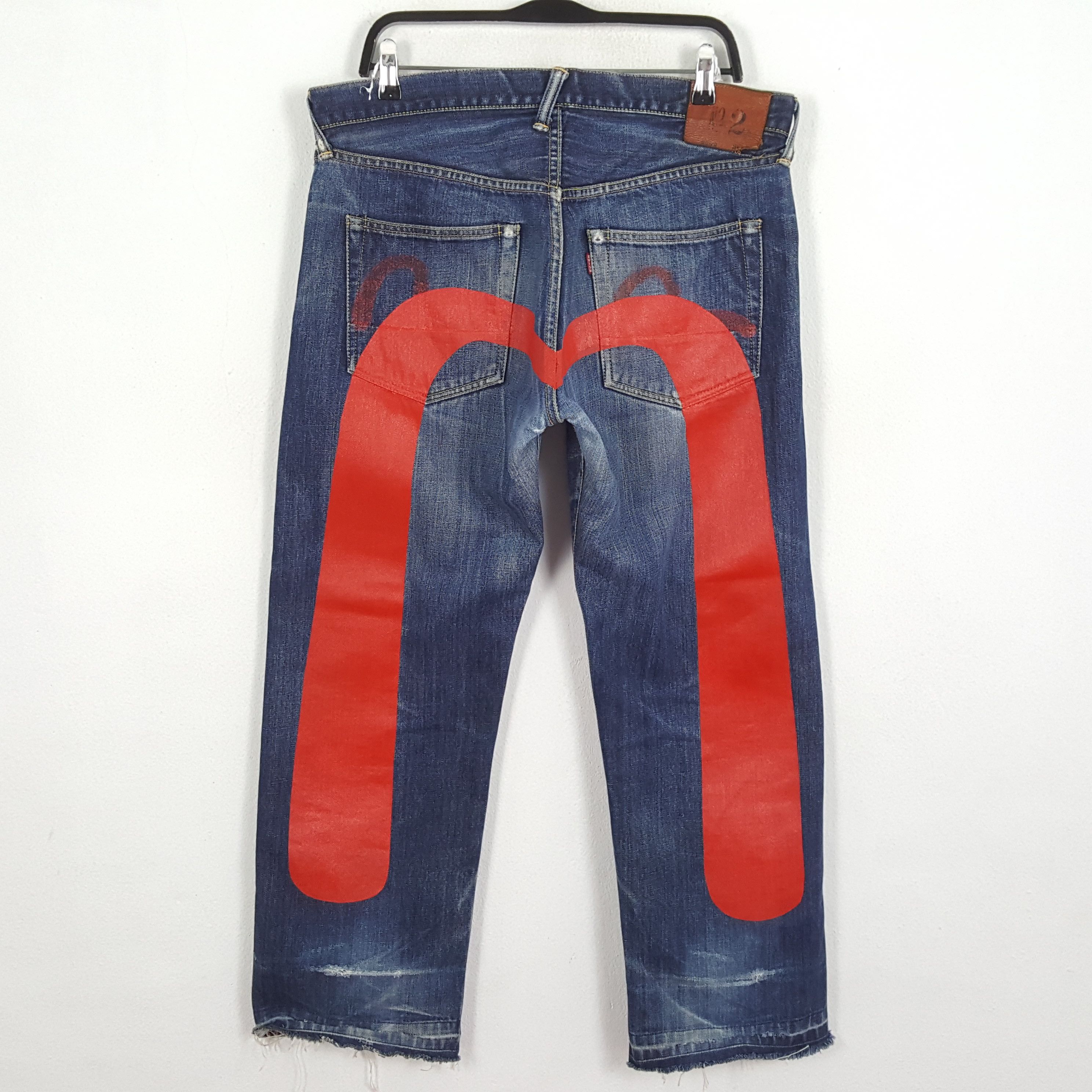 EVISU Streetwear Skateboard Custom Logo Style Jeans