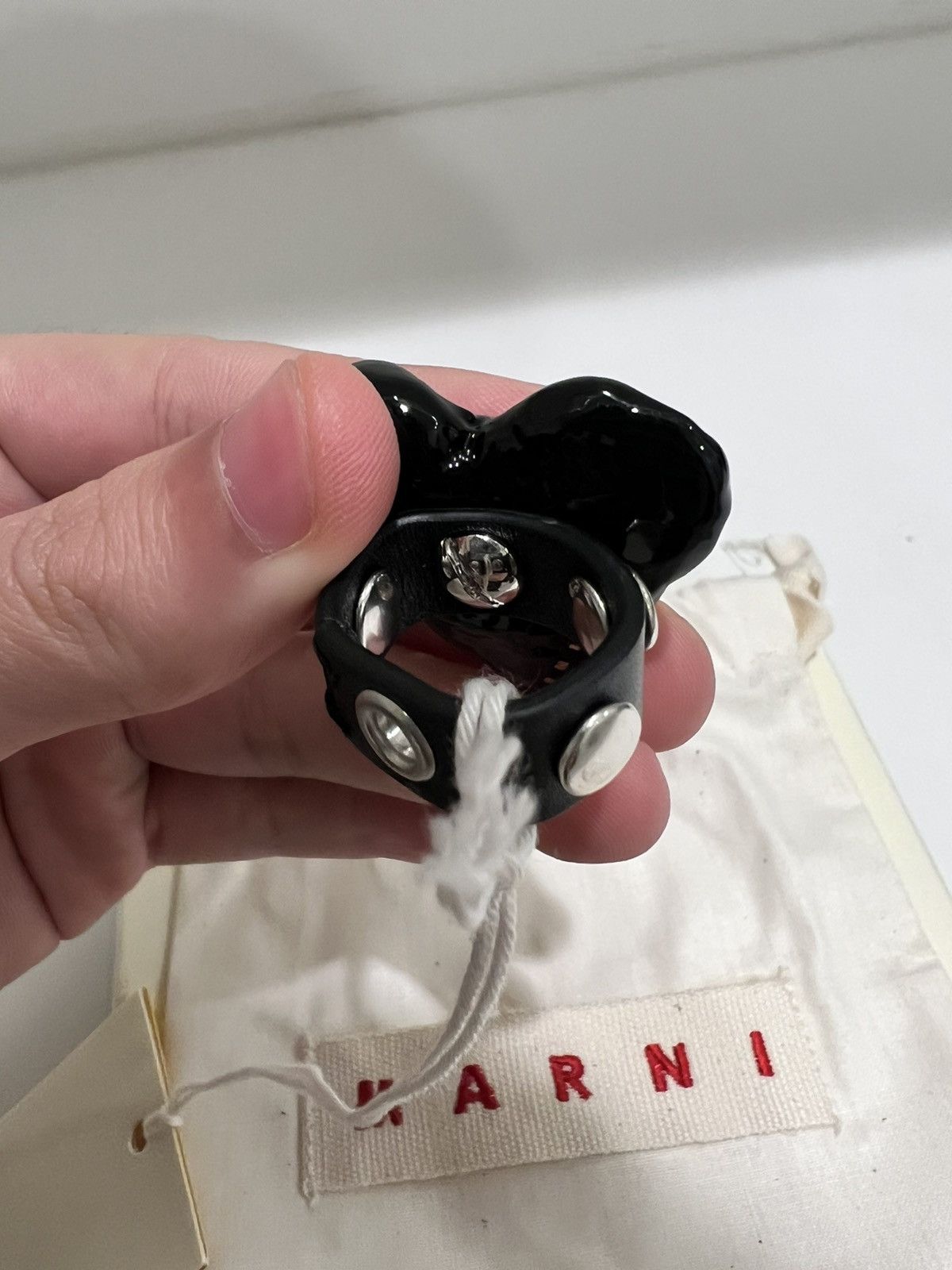 Marni Marni Black Heart Ring Size ONE SIZE - 6 Thumbnail