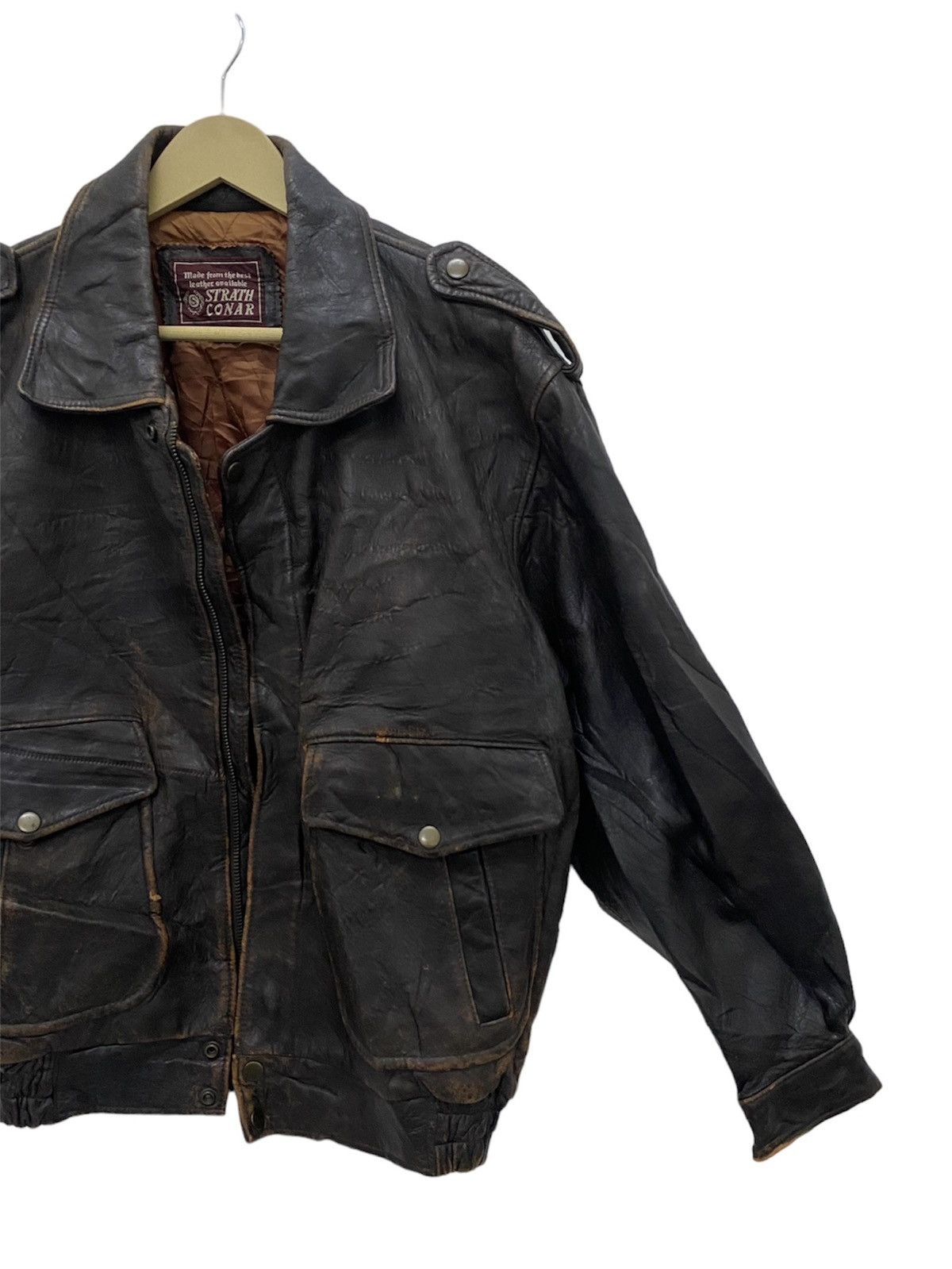 Vintage Vintage strath Conar Leather Jacket Size US M / EU 48-50 / 2 - 5 Thumbnail