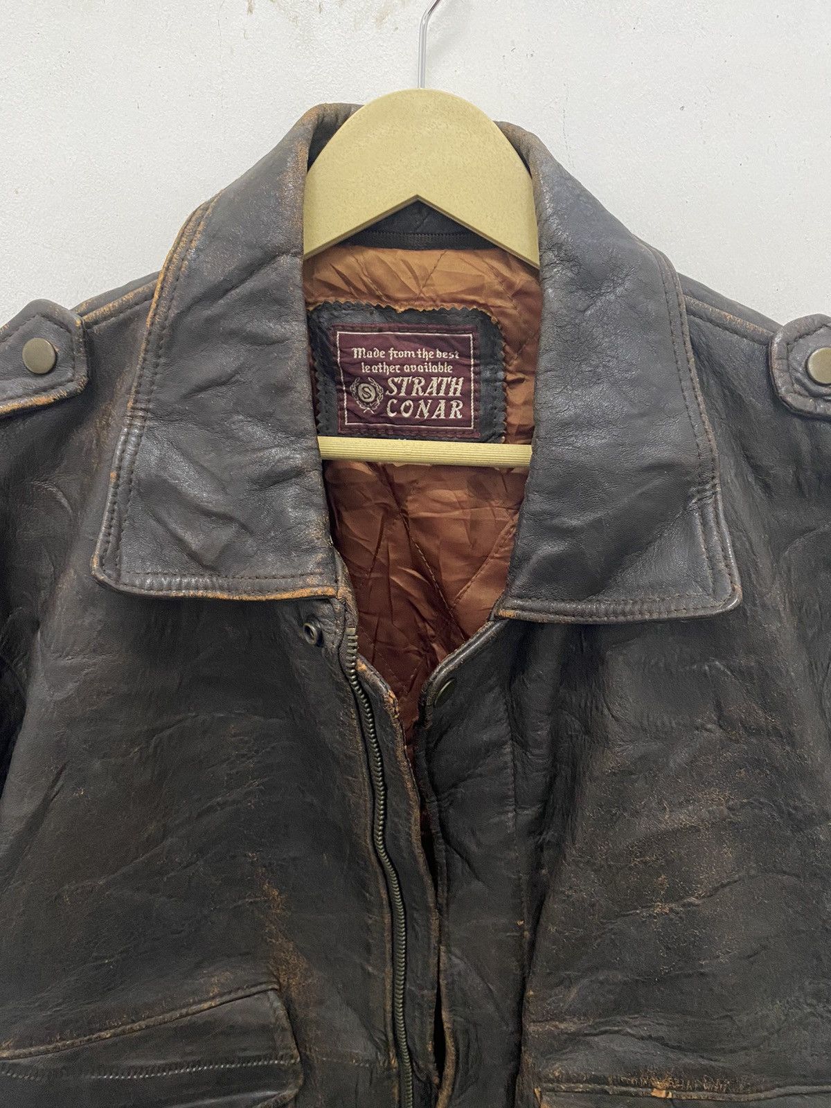 Vintage Vintage strath Conar Leather Jacket Size US M / EU 48-50 / 2 - 8 Thumbnail