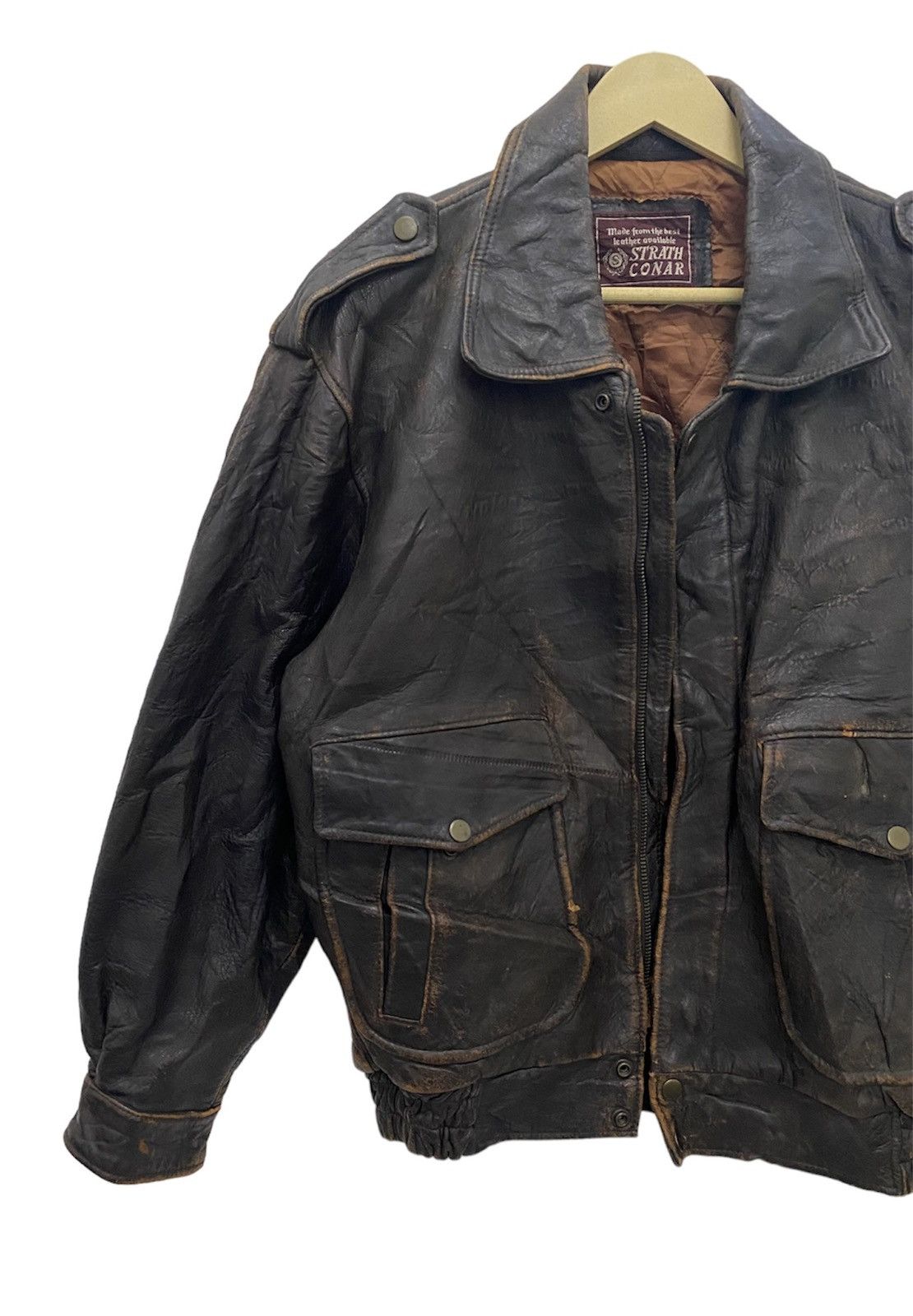 Vintage Vintage strath Conar Leather Jacket Size US M / EU 48-50 / 2 - 4 Thumbnail