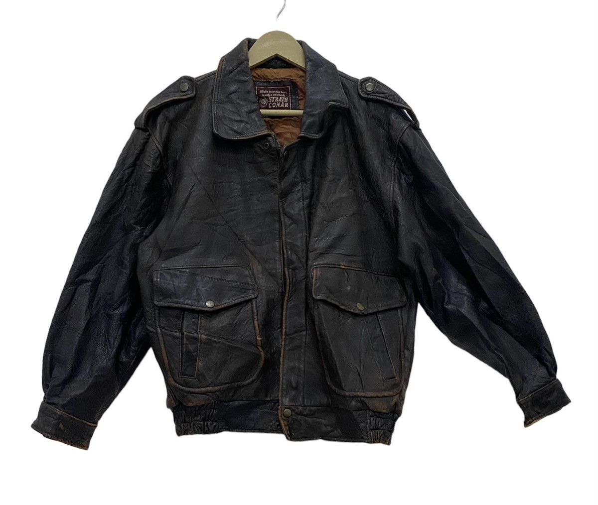 Vintage Vintage strath Conar Leather Jacket Size US M / EU 48-50 / 2 - 3 Thumbnail