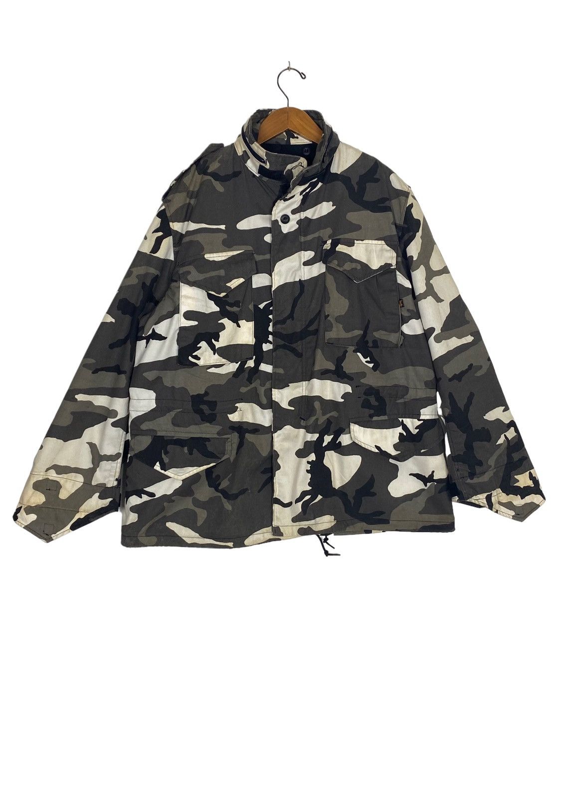 ALPHA INDUSTRIES MILITARY ARMY M-65 CAMOUFLAGE Cold Weather