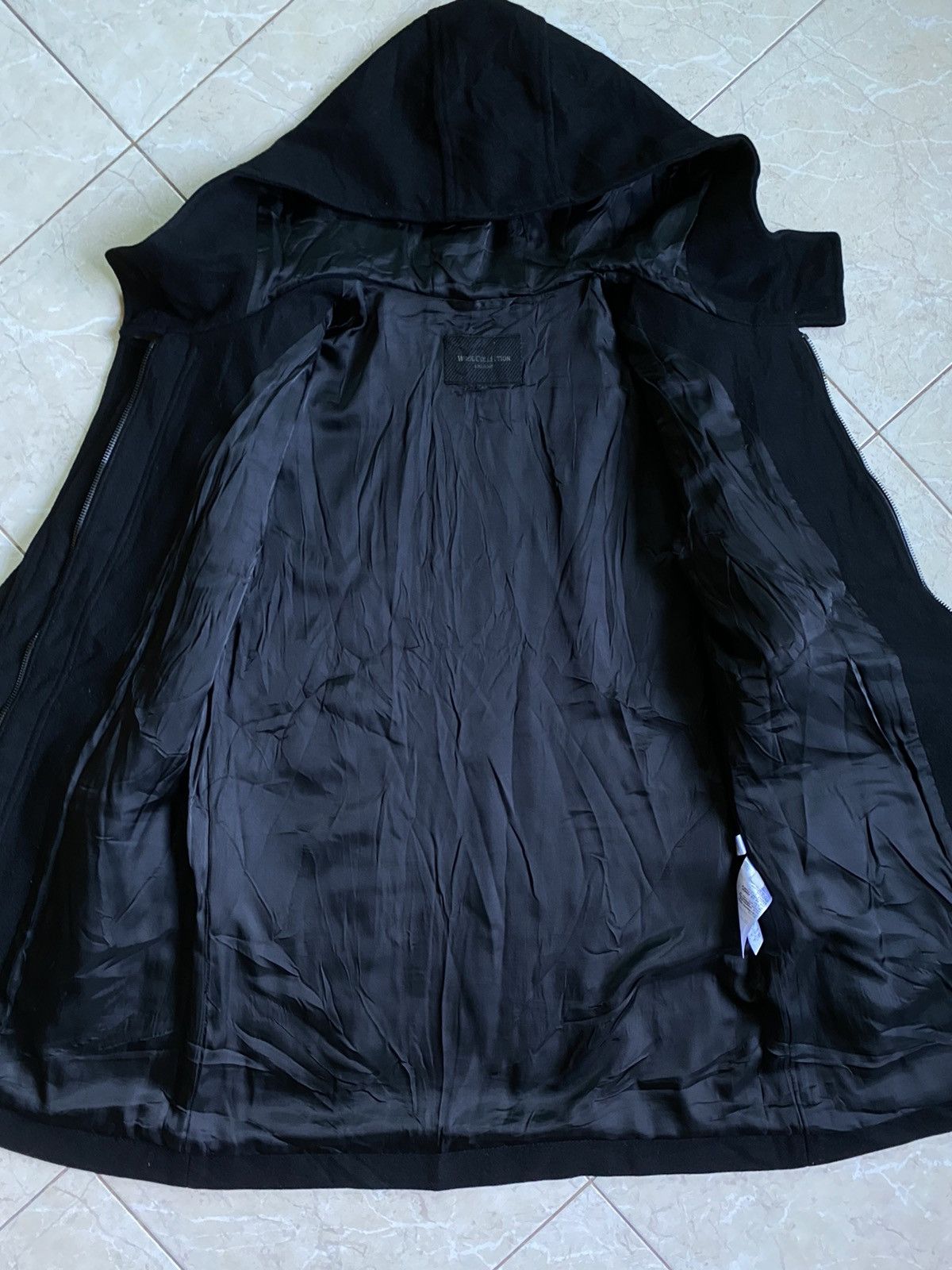 Japanese Brand Uniqlo Wool Hooded Duffle Coat Black Punk Gothic Style Size US S / EU 44-46 / 1 - 7 Thumbnail