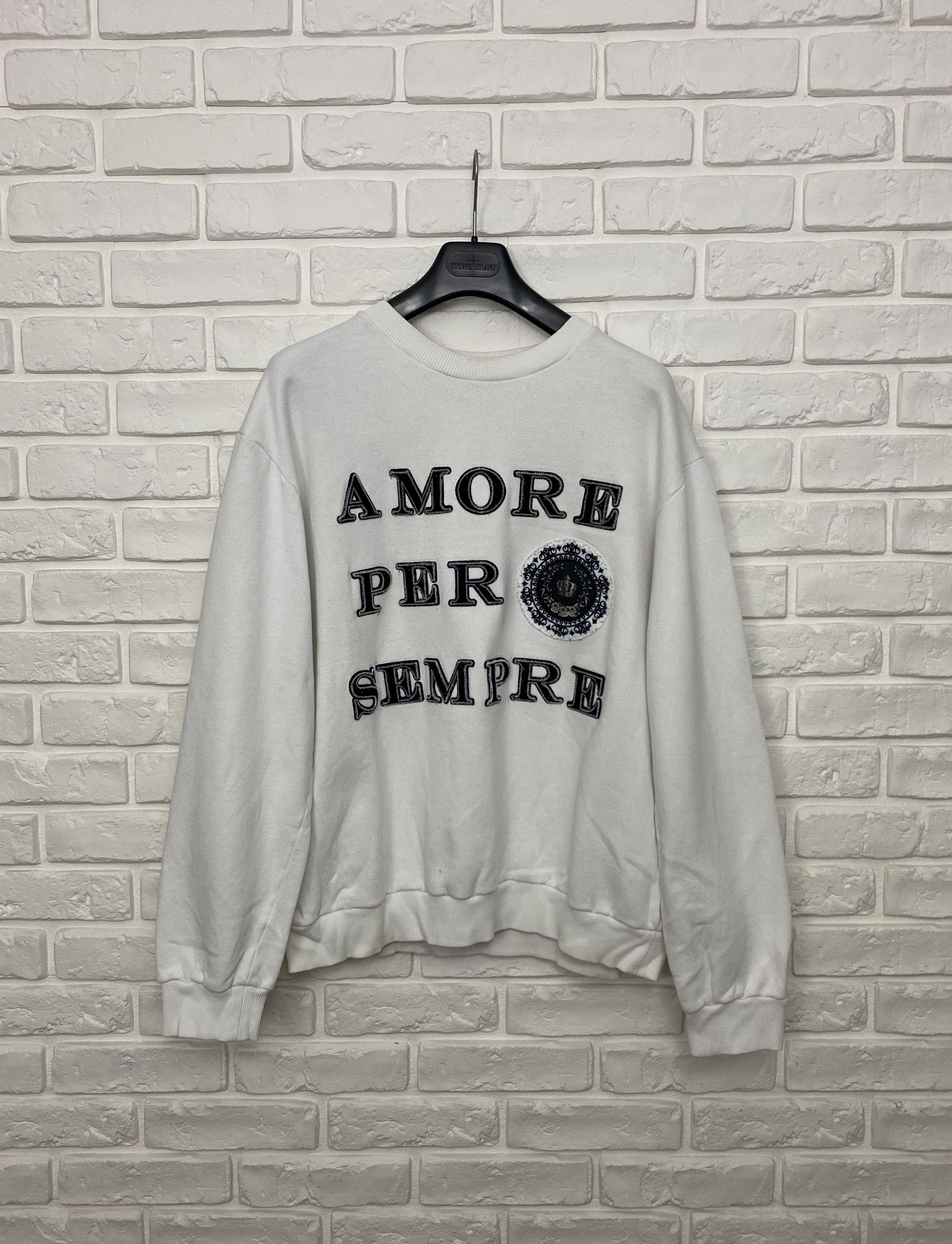 Dolce & Gabbana Dolce & Gabbana Amore Per Sempre Sweatshirt Big Logo Size 54 Size US L / EU 52-54 / 3 - 1 Thumbnail