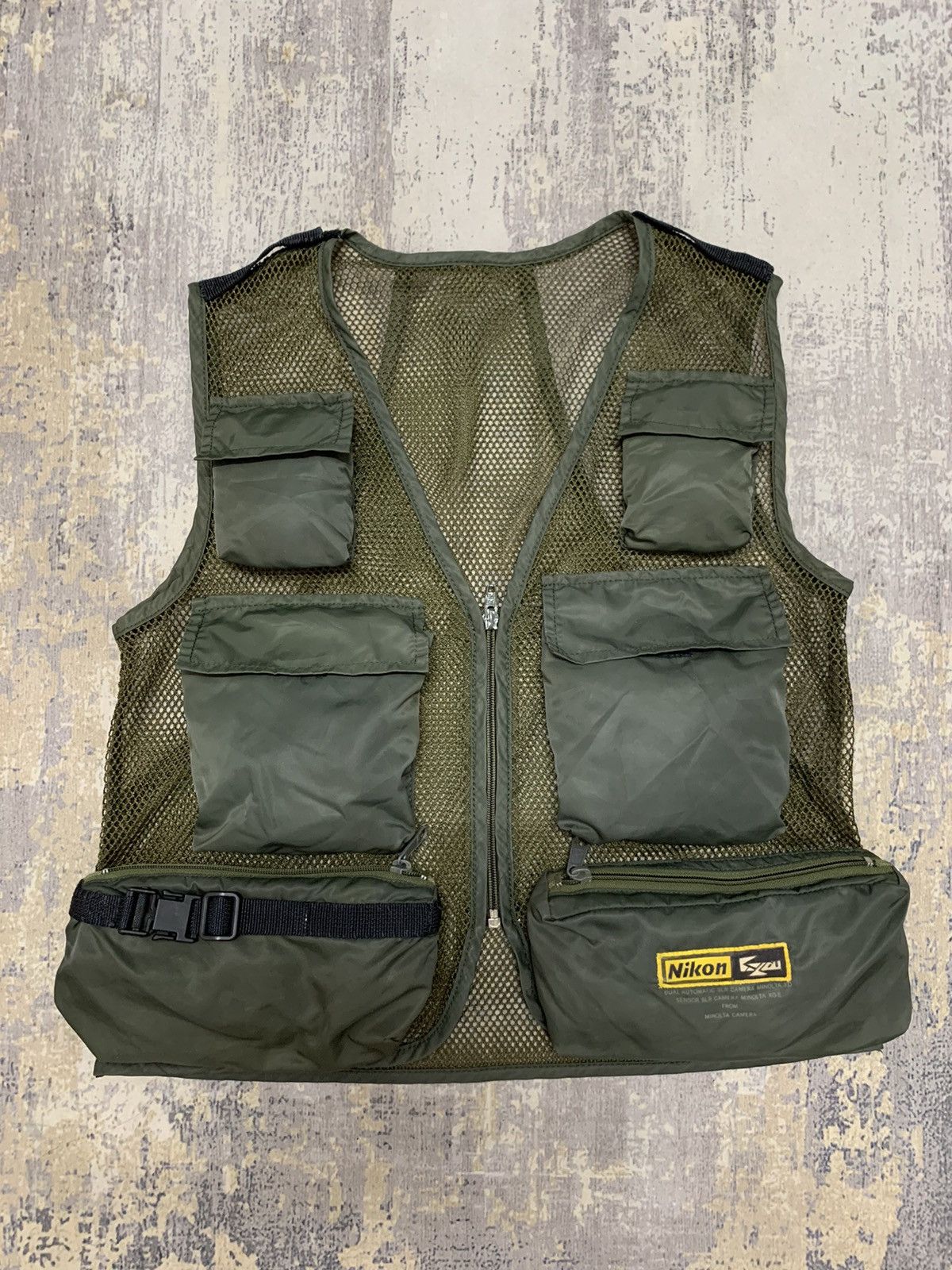 Nikon × Vintage Vintage Nikon Utility Mesh Vest Jacket Streetwear Size US S / EU 44-46 / 1 - 1 Thumbnail