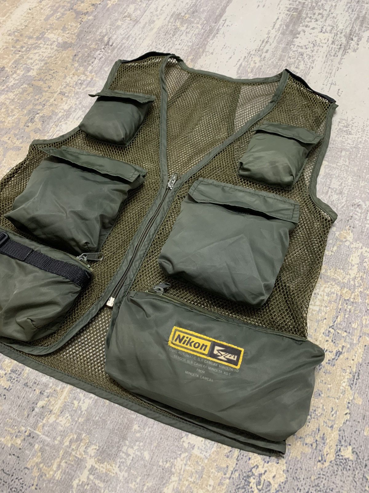 Nikon × Vintage Vintage Nikon Utility Mesh Vest Jacket Streetwear Size US S / EU 44-46 / 1 - 3 Thumbnail