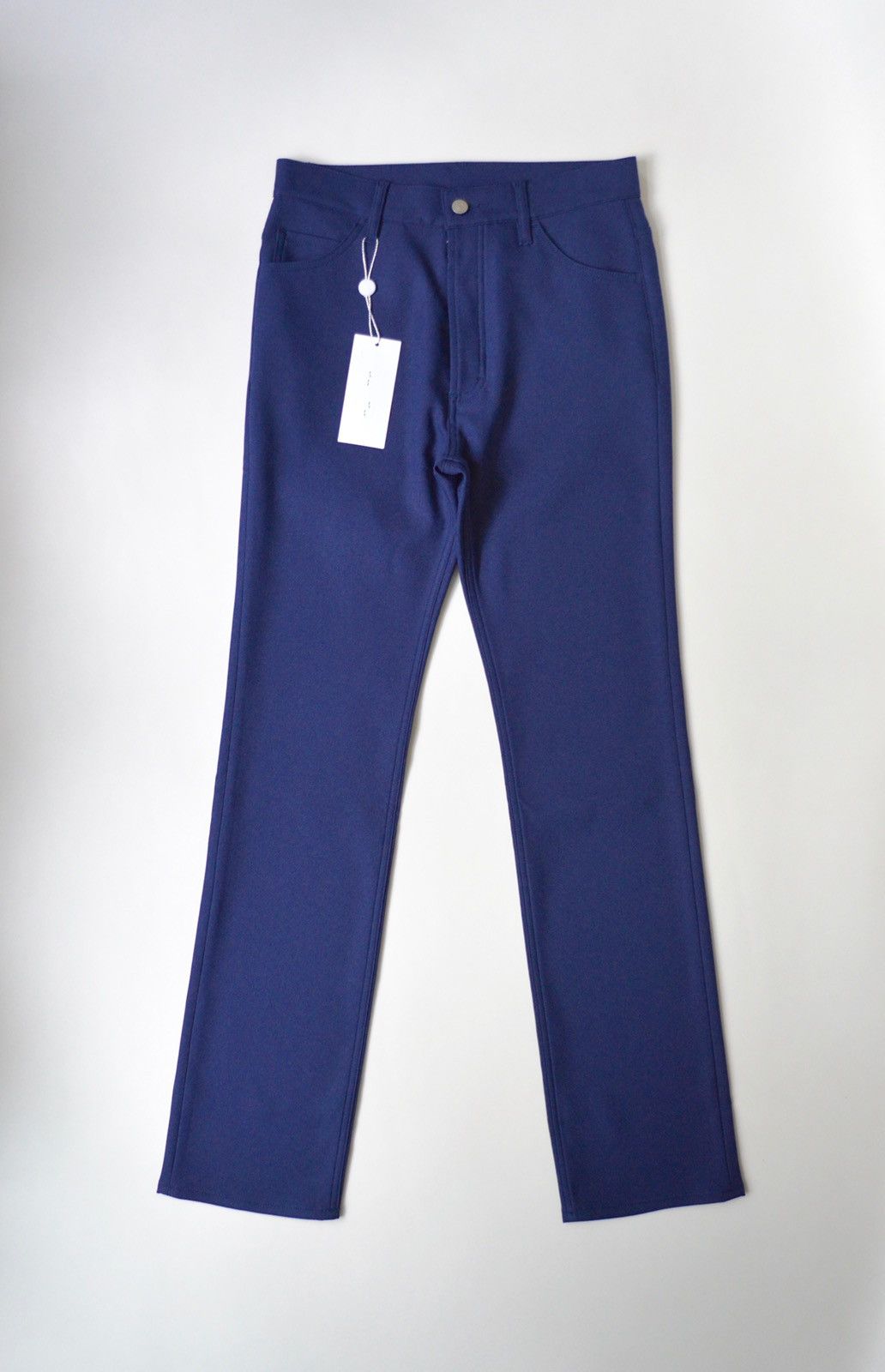 image of Maison Margiela A/w 18 Tech Gabardine Flared Leg Trousers in Dark Blue, Men's (Size 30)