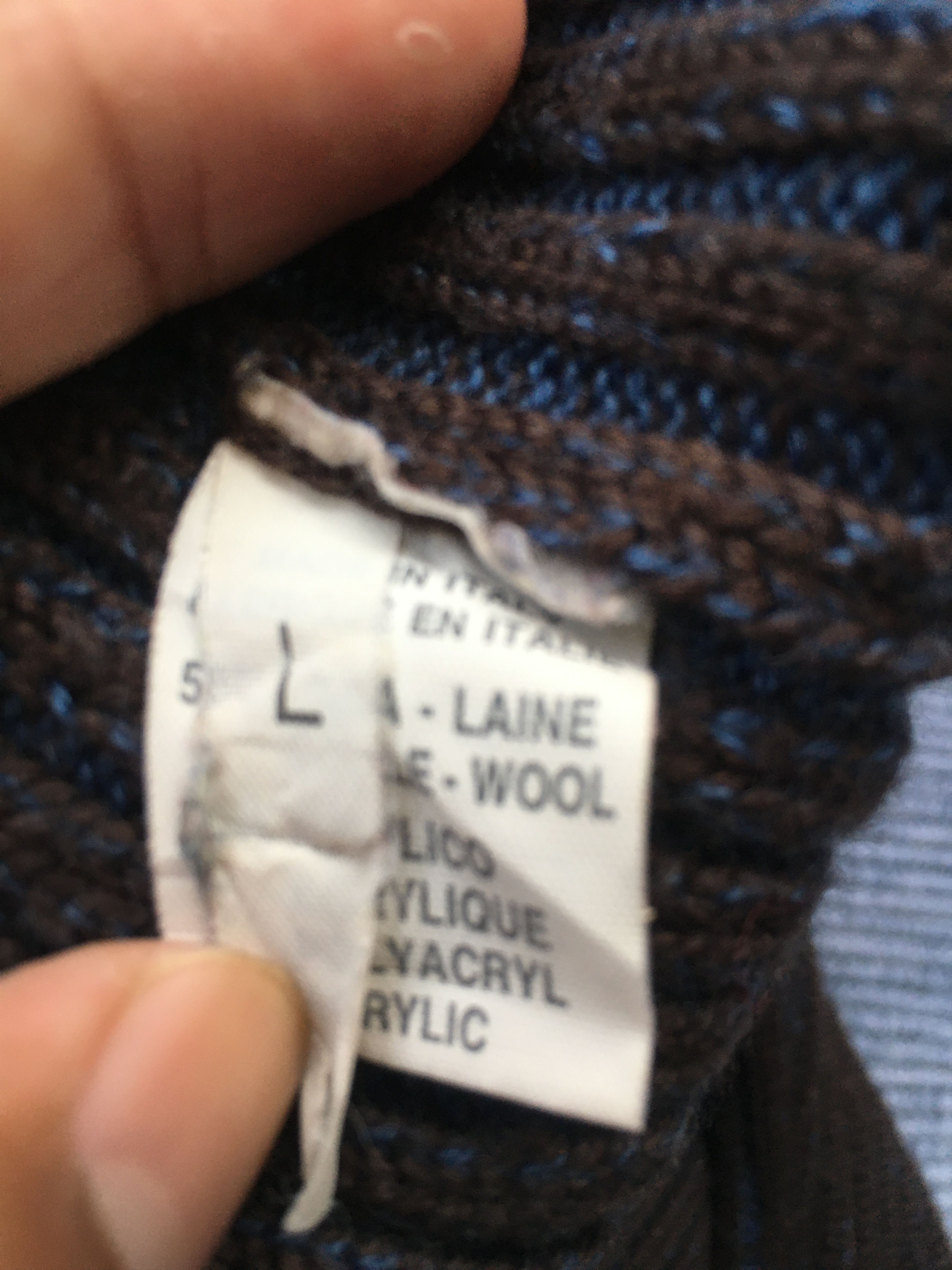 DAVID NAMAN brown/blue turtleneck Size US L / EU 52-54 / 3 - 5 Thumbnail