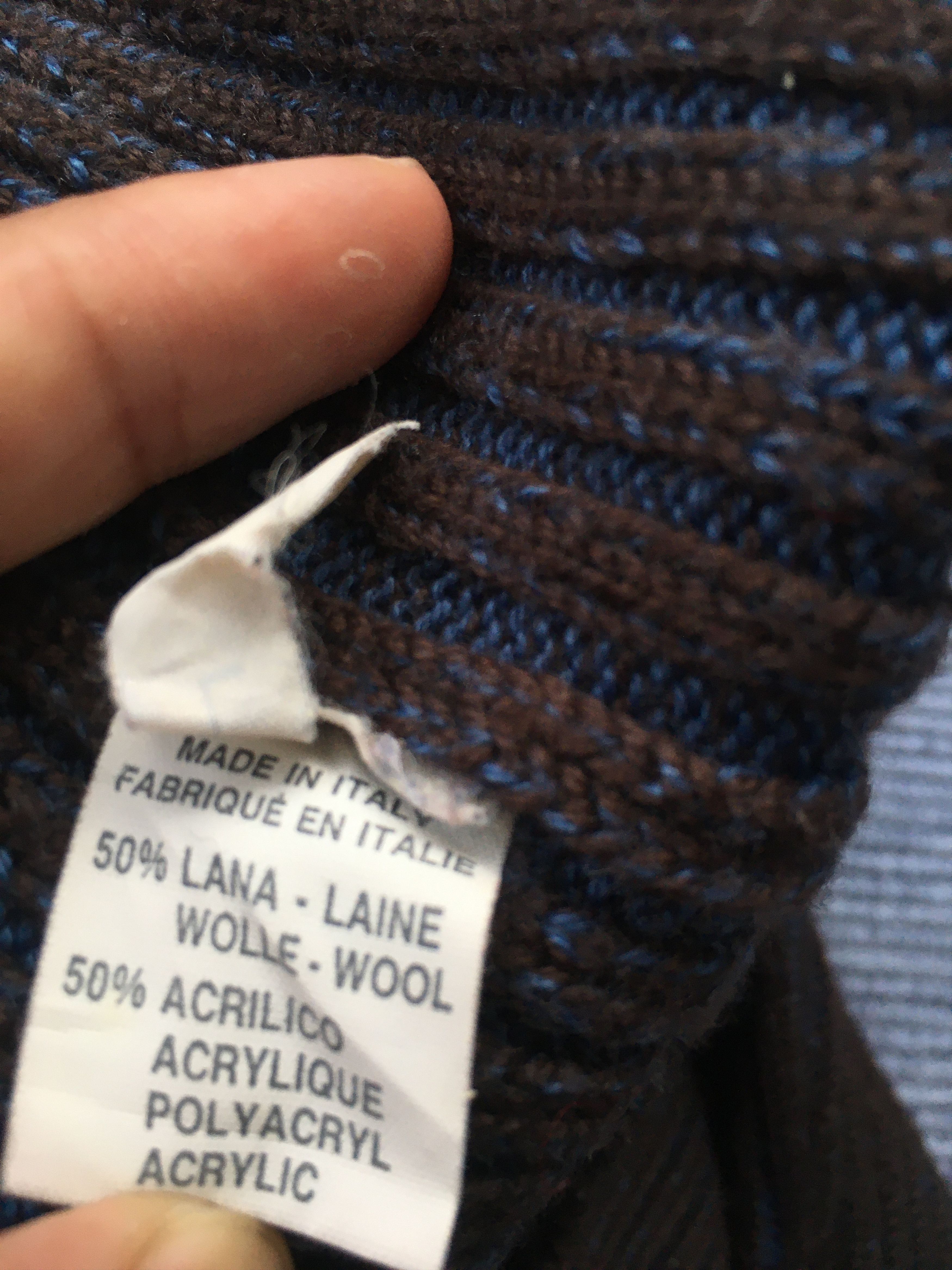 DAVID NAMAN brown/blue turtleneck Size US L / EU 52-54 / 3 - 6 Thumbnail