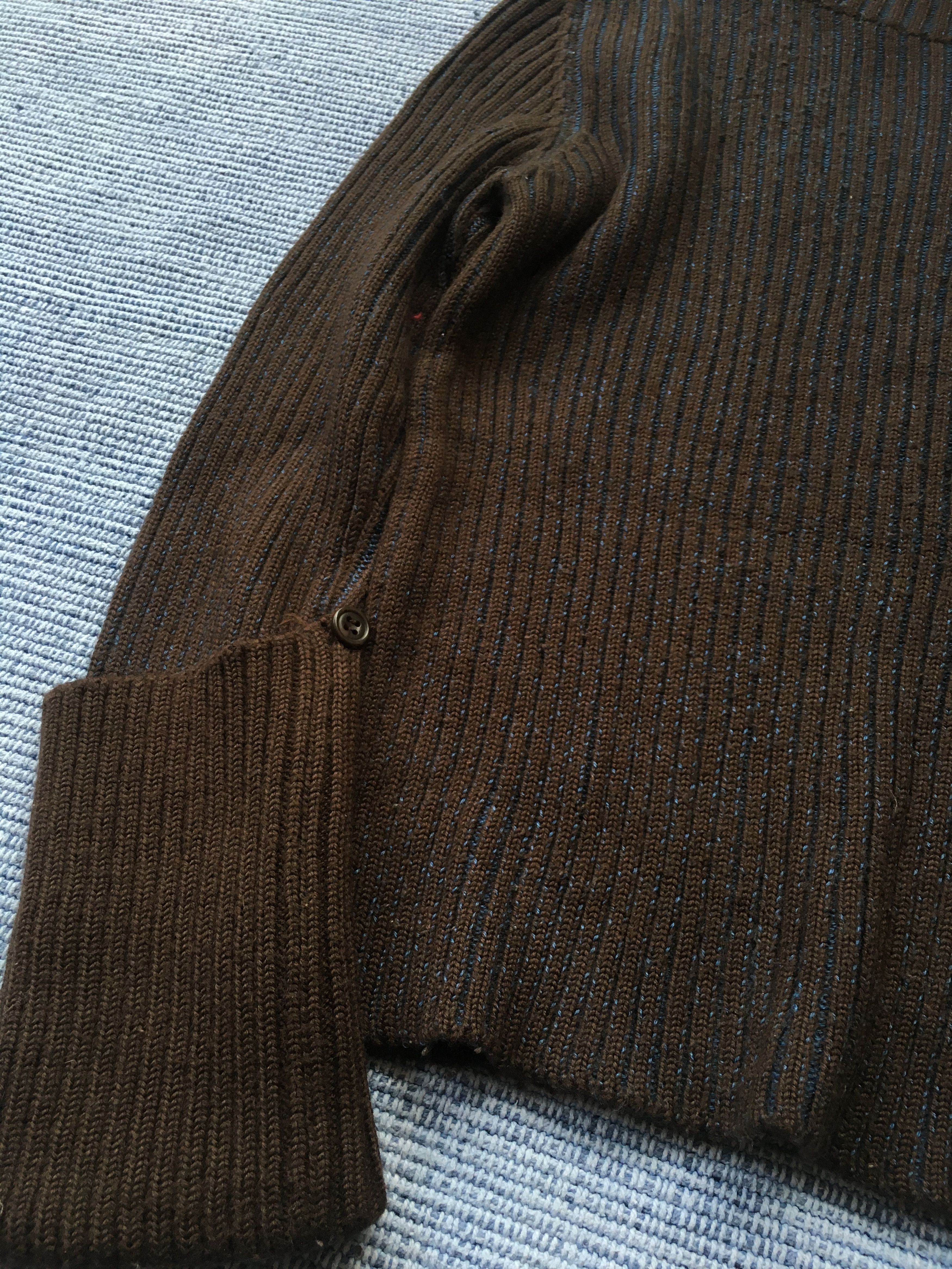 DAVID NAMAN brown/blue turtleneck Size US L / EU 52-54 / 3 - 3 Thumbnail