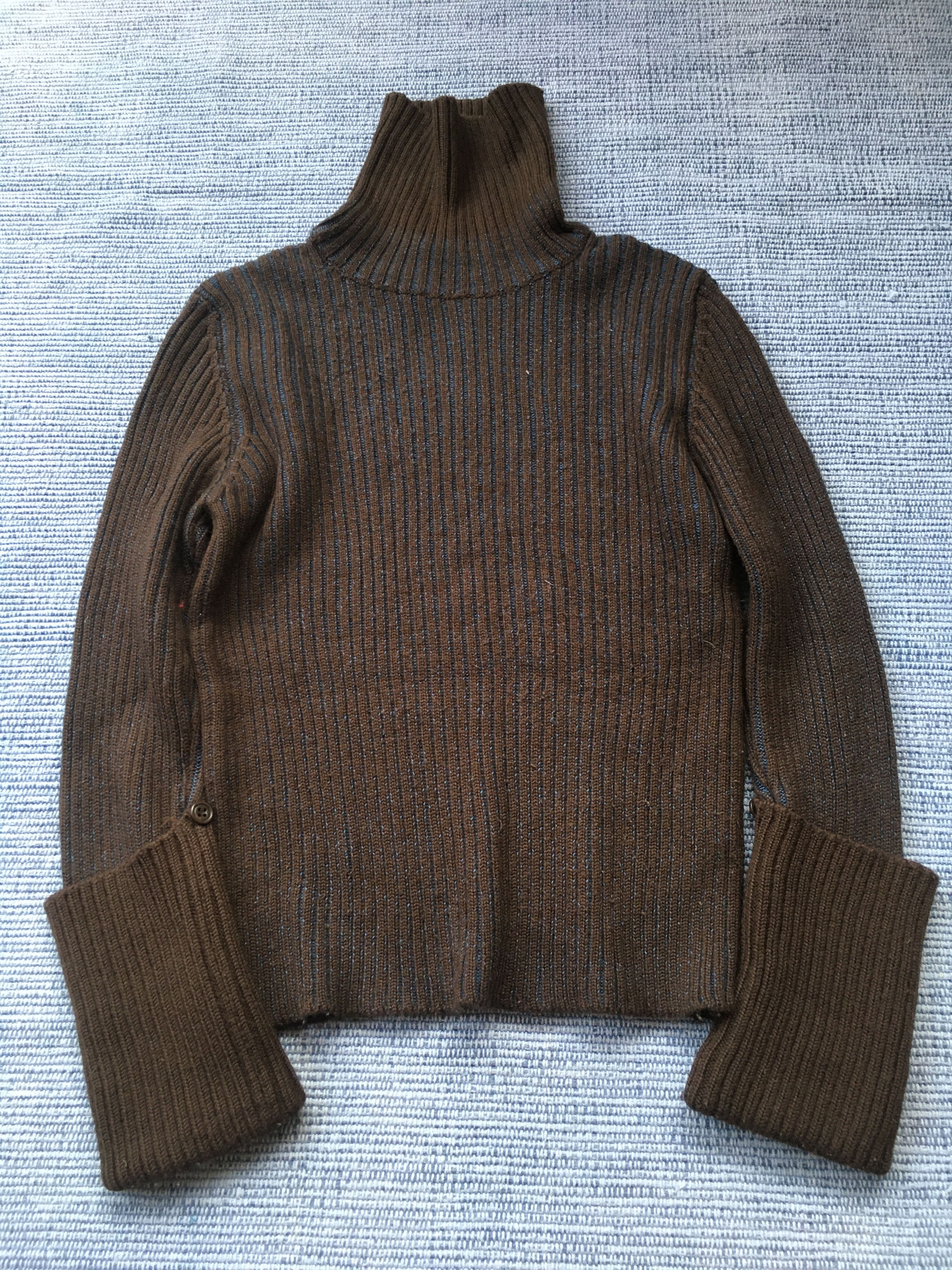 DAVID NAMAN brown/blue turtleneck Size US L / EU 52-54 / 3 - 1 Thumbnail
