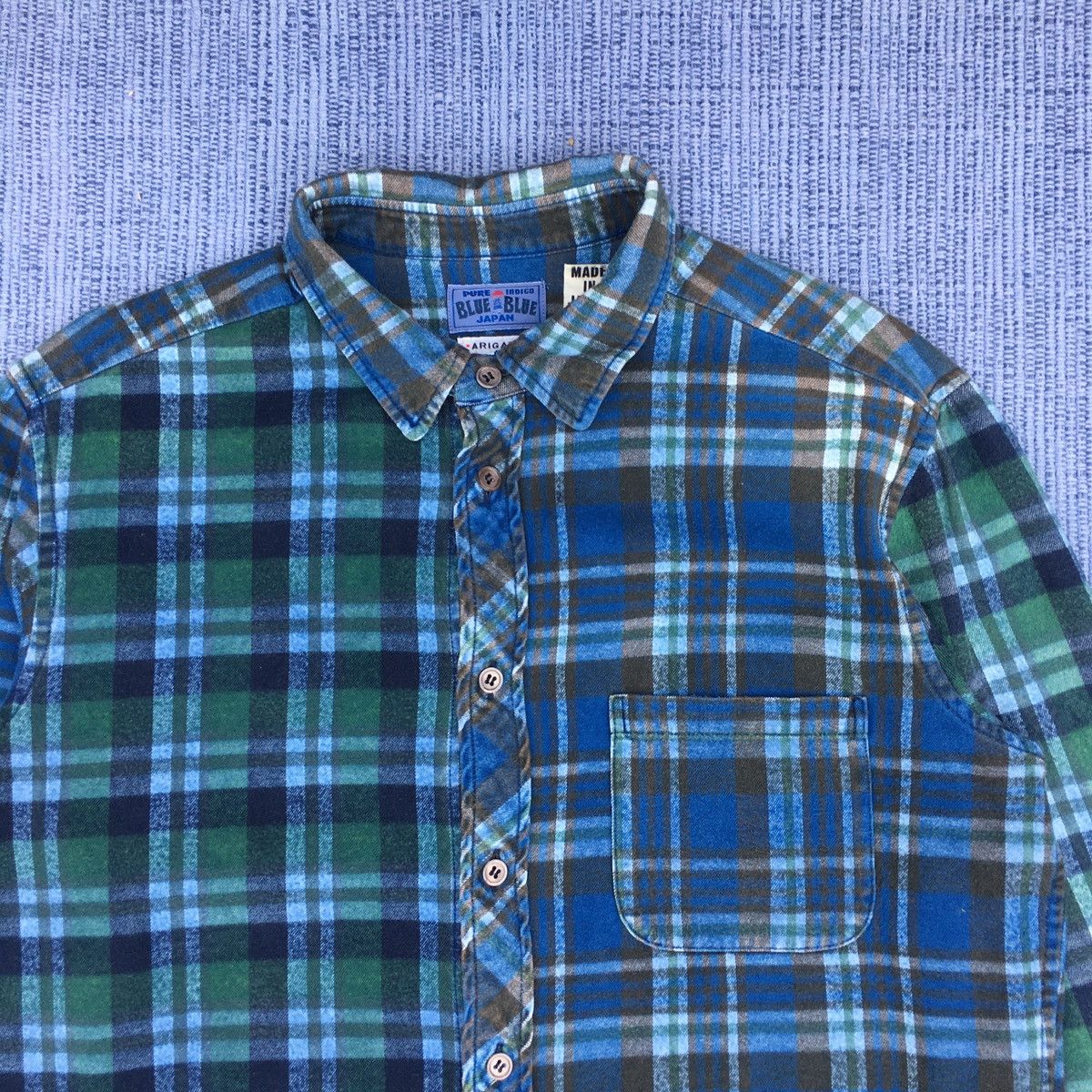 Blue Blue Japan × Indigo × Japanese Brand blue flannel Size US XL / EU 56 / 4 - 2 Thumbnail