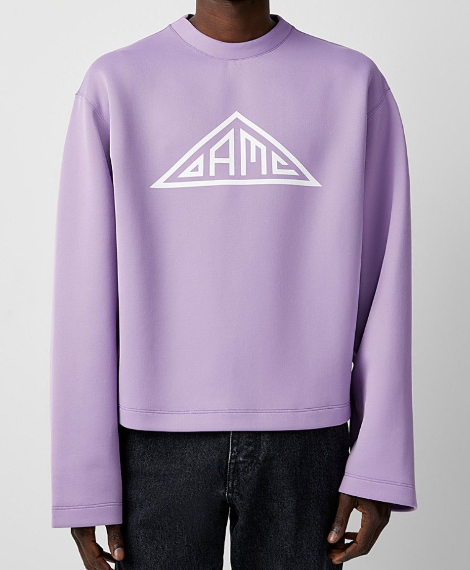 image of Oamc Pyramid Logo Lilac Sweatshirt in Purple, Men's (Size Small)