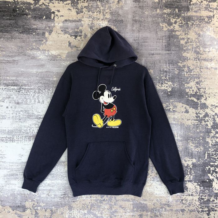90'S DiSNEY DESIGNS Mickey Mouse character sweatshirt, made in USA, men's size M, vintage polyester black type Vintage Second Hand main image 0