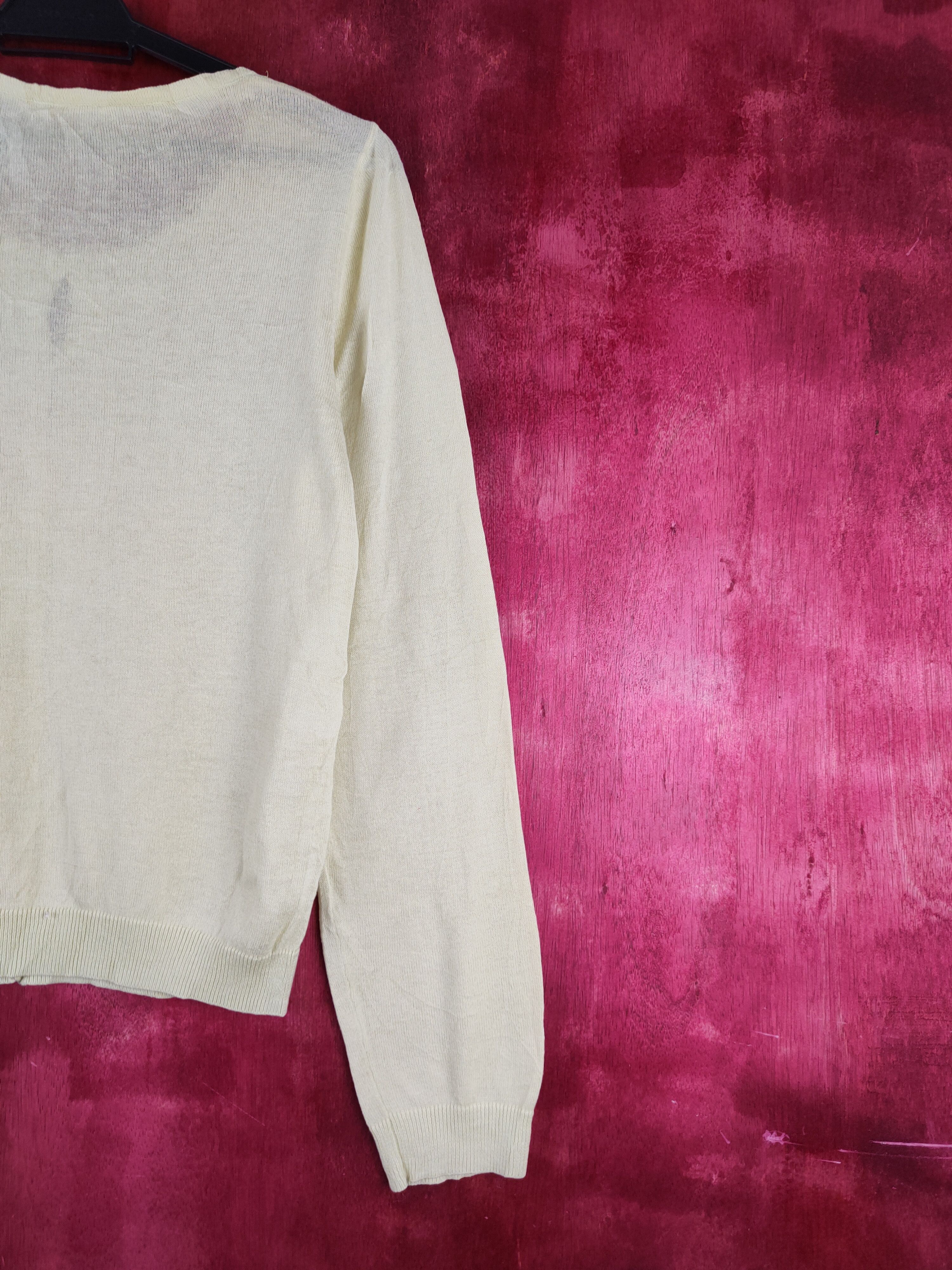 Japanese Brand Earth Music & Ecology Yellow Knitwear Cardigan #S1123 Size S / US 4 / IT 40 - 9 Thumbnail