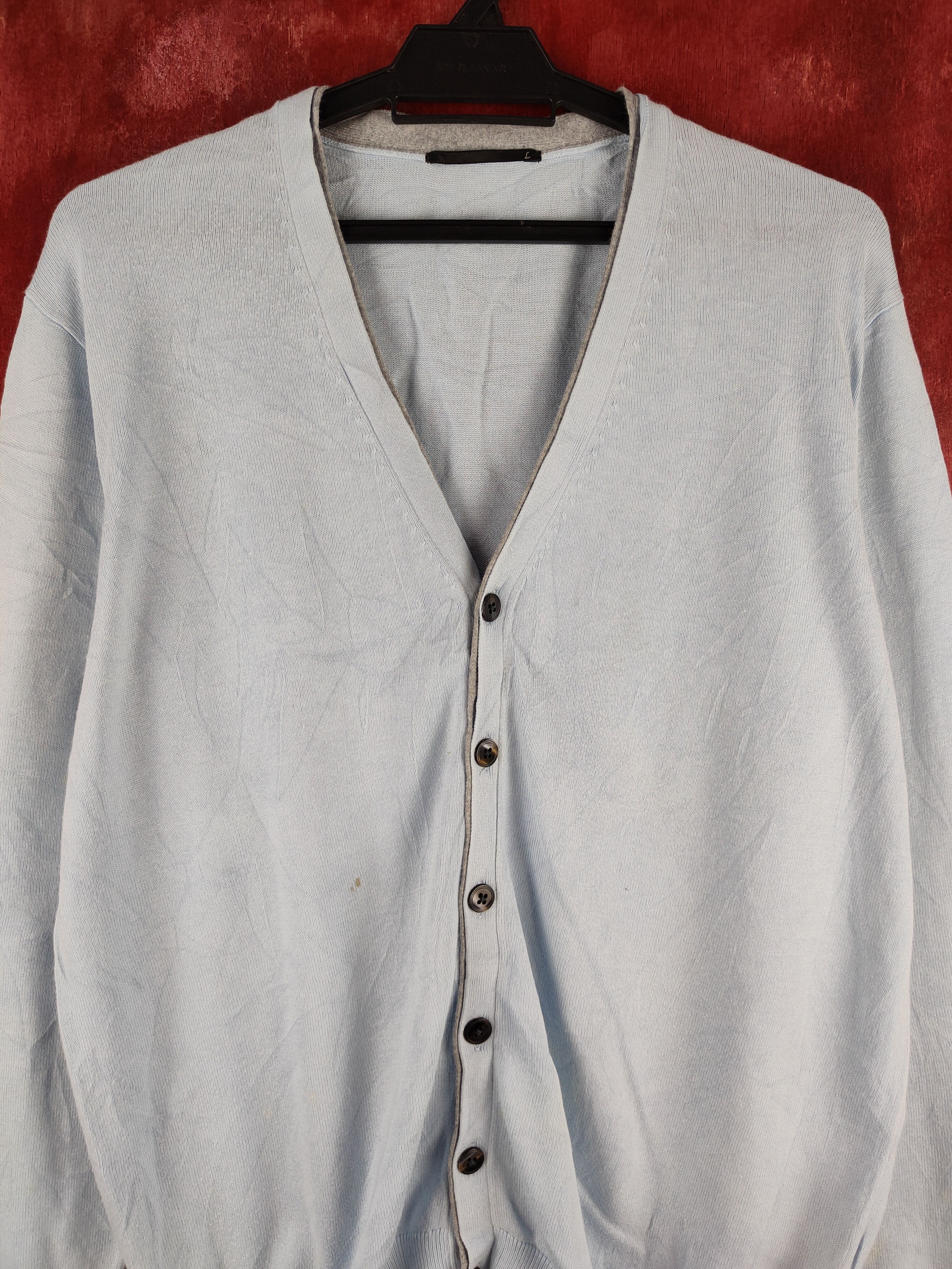 Japanese Brand × Uniqlo Uniqlo Baby Blue Knitwear Cardigan #S1120 Size L / US 10 / IT 46 - 2 Thumbnail