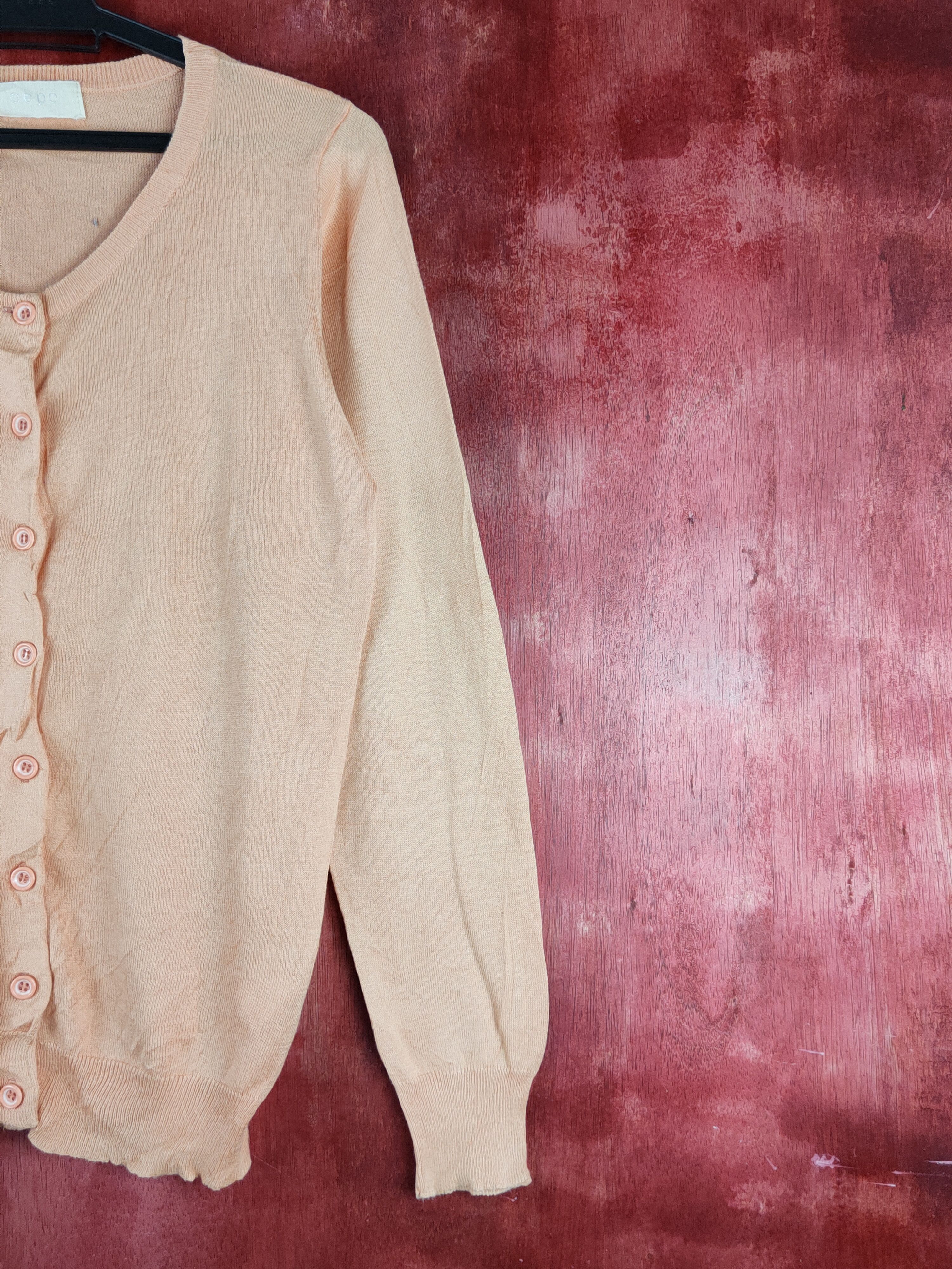Homespun Knitwear × Japanese Brand Cepo Orange Knitwear Cardigan vintage japan #S1119 Size M / US 6-8 / IT 42-44 - 5 Thumbnail