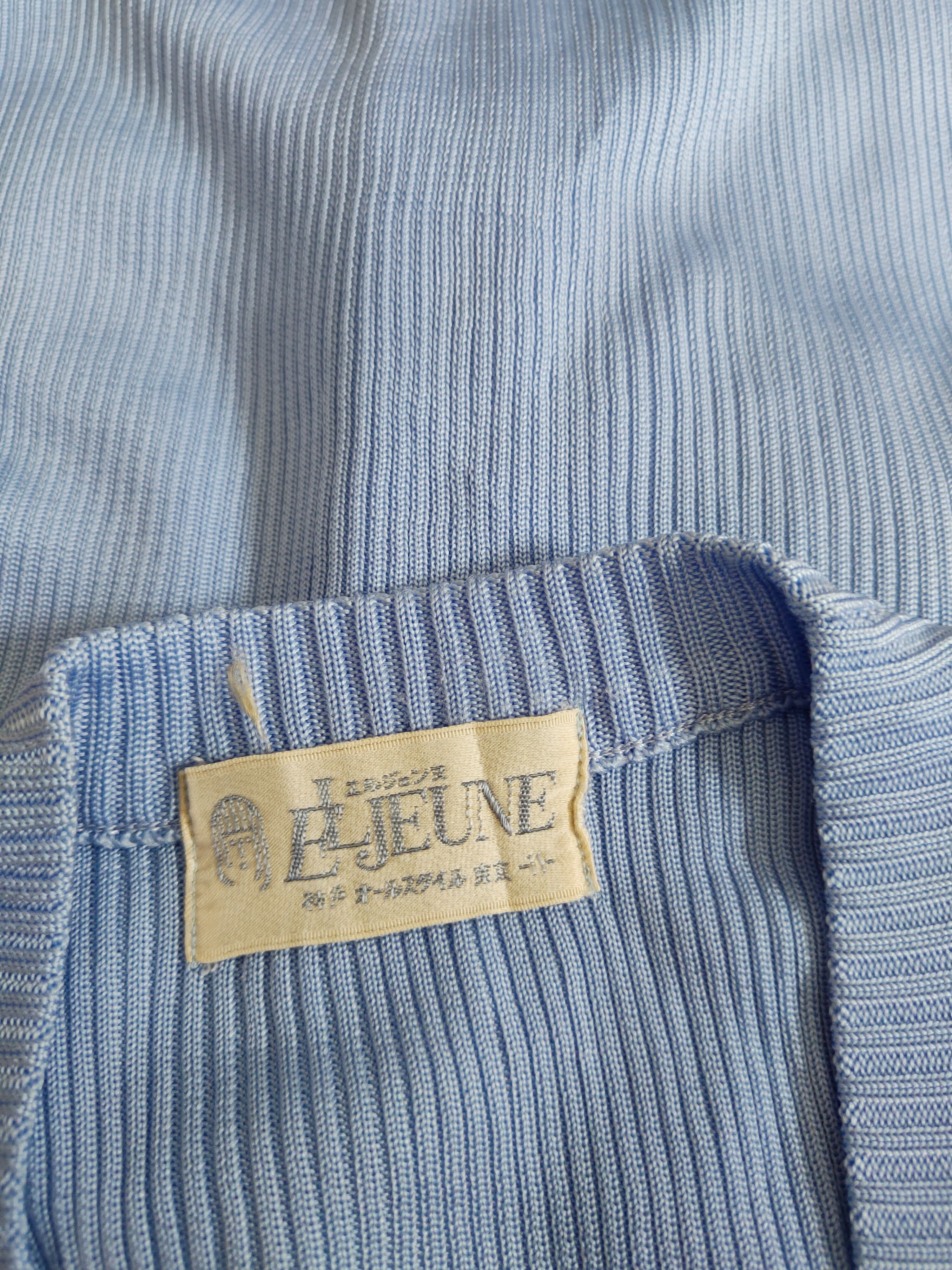 Japanese Brand × Vintage Eljeune Blue faded Knitwear Cardigan vintage japan #S1118 Size M / US 6-8 / IT 42-44 - 11 Thumbnail