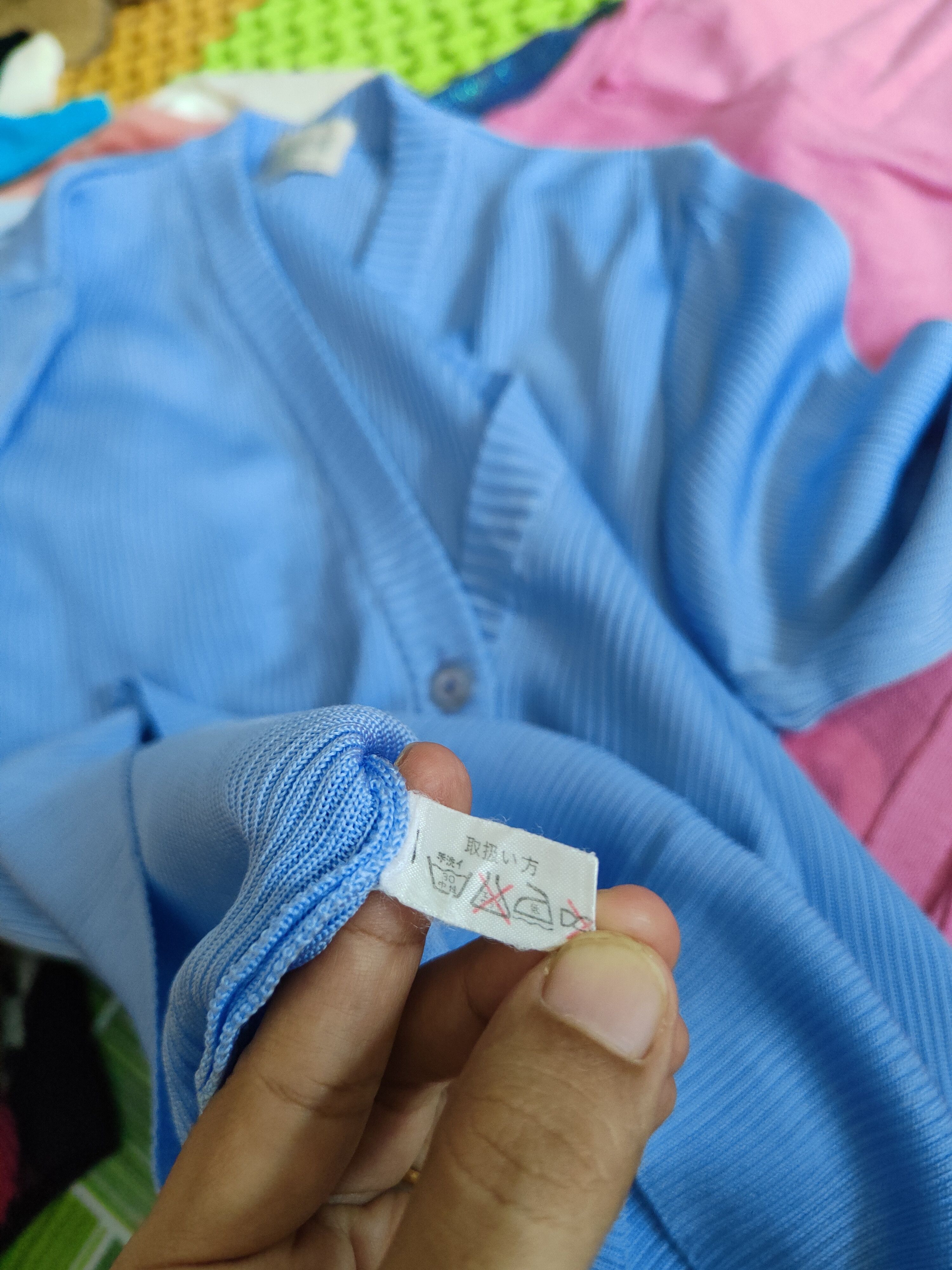 Japanese Brand × Vintage Eljeune Blue faded Knitwear Cardigan vintage japan #S1118 Size M / US 6-8 / IT 42-44 - 10 Thumbnail