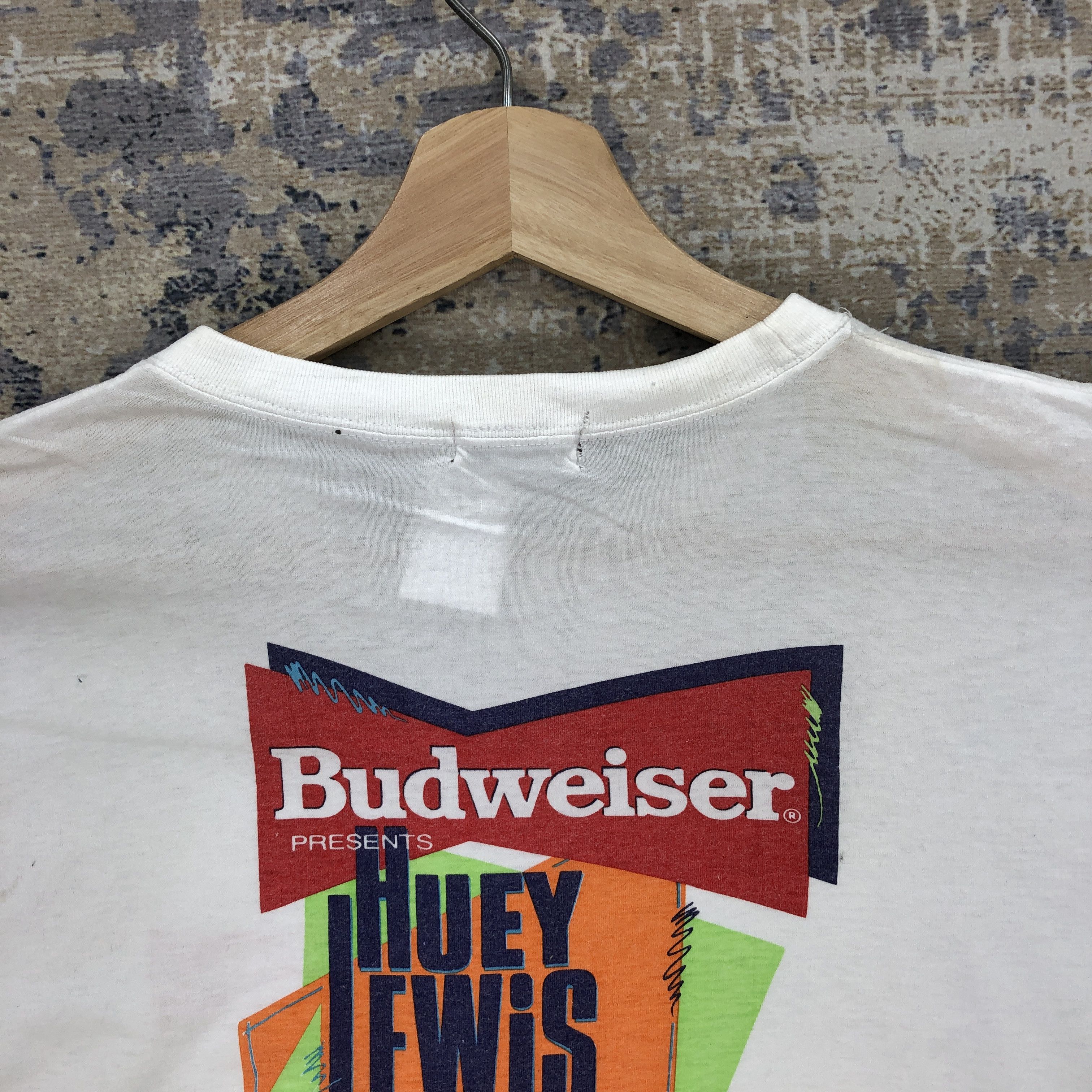 Band Tees × Vintage Budweiser T Shirt Huey Lewis News Band Japan Tour Tees Size US L / EU 52-54 / 3 - 3 Thumbnail