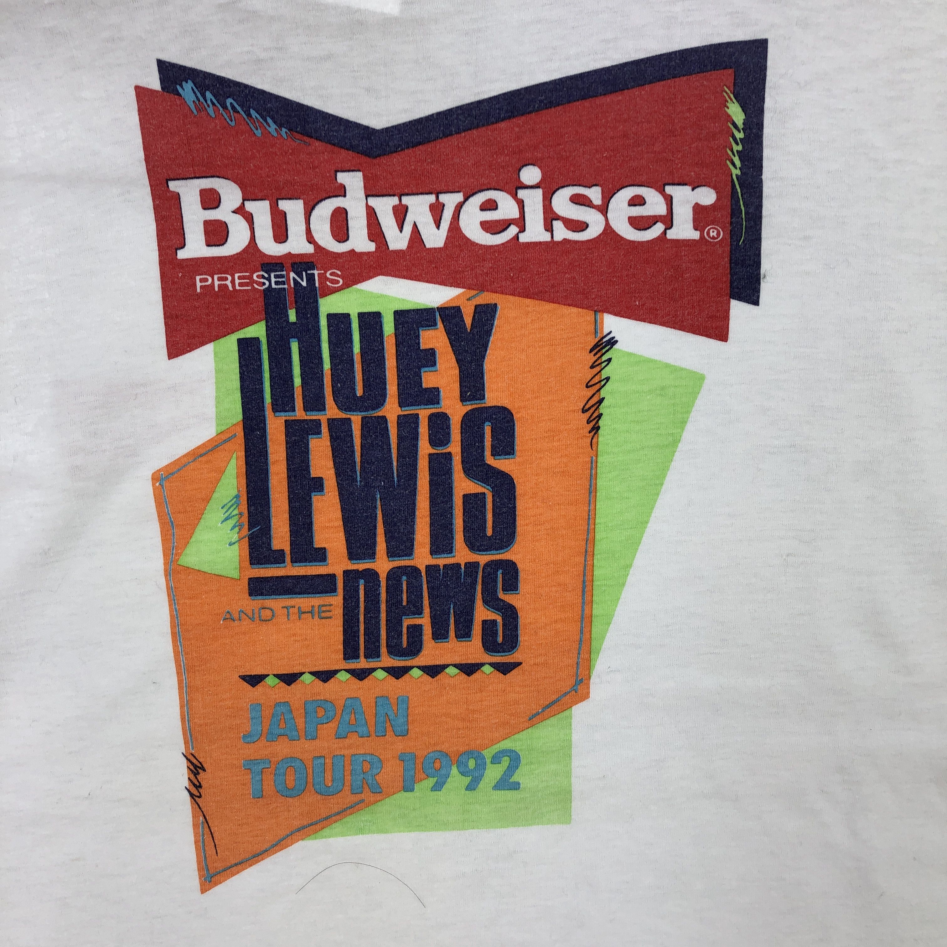 Band Tees × Vintage Budweiser T Shirt Huey Lewis News Band Japan Tour Tees Size US L / EU 52-54 / 3 - 7 Thumbnail
