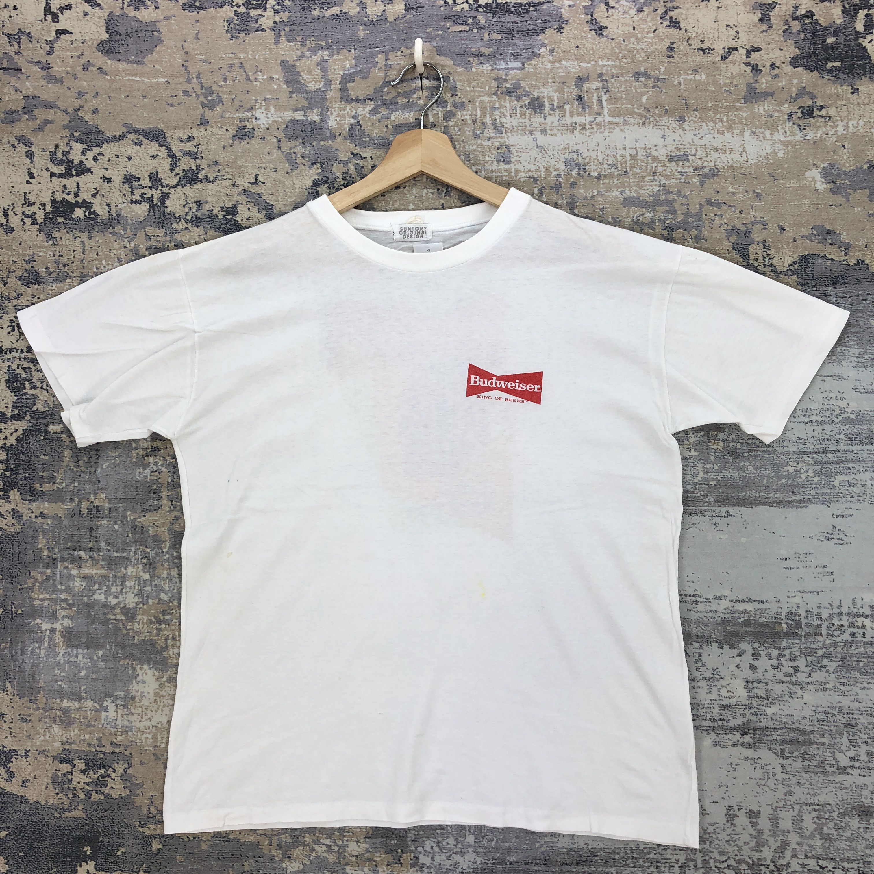 Band Tees × Vintage Budweiser T Shirt Huey Lewis News Band Japan Tour Tees Size US L / EU 52-54 / 3 - 2 Thumbnail