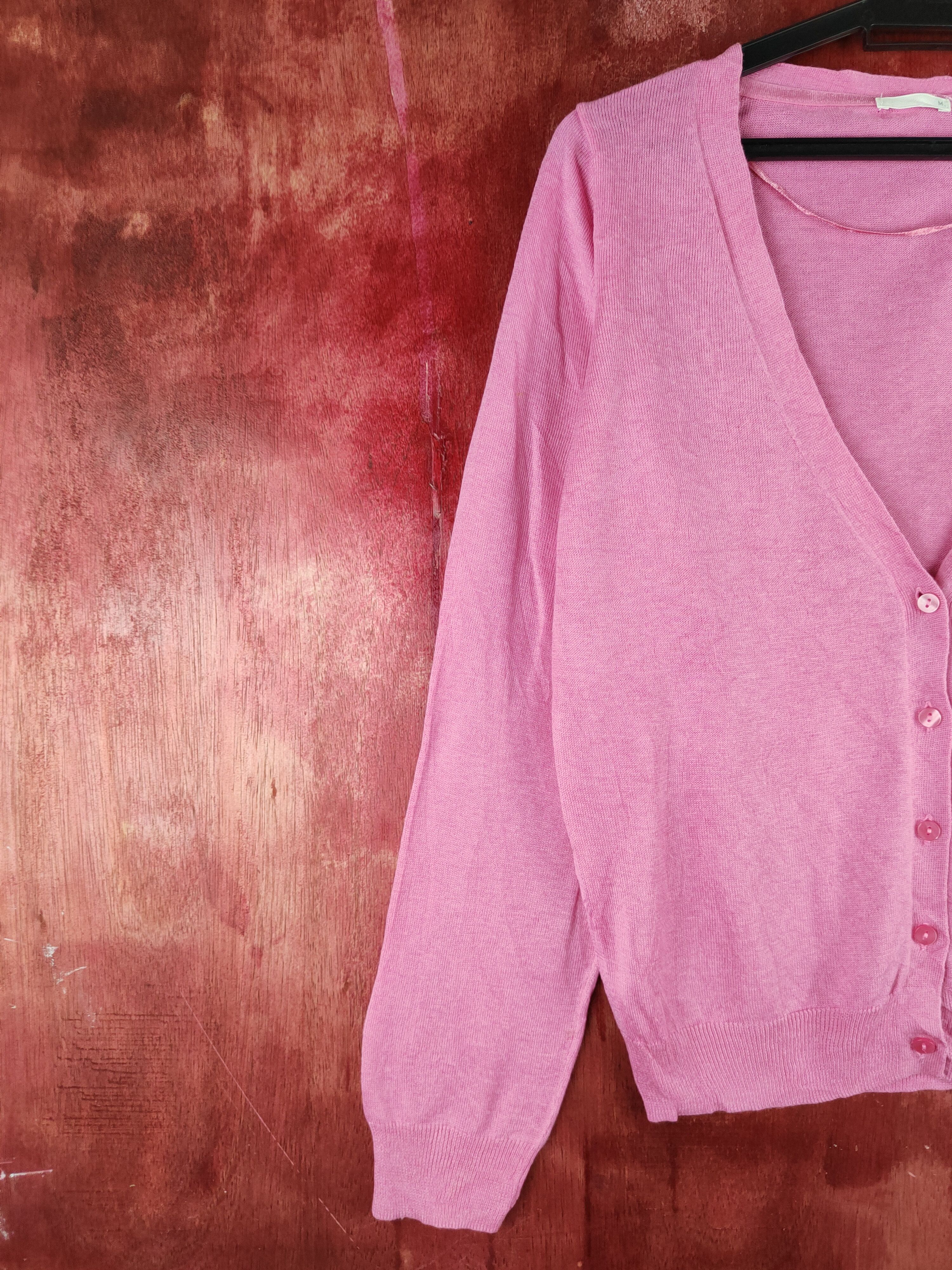 GU × Japanese Brand GU Pink Knitwear Cardigan japan vintage #S1117 Size M / US 6-8 / IT 42-44 - 3 Thumbnail