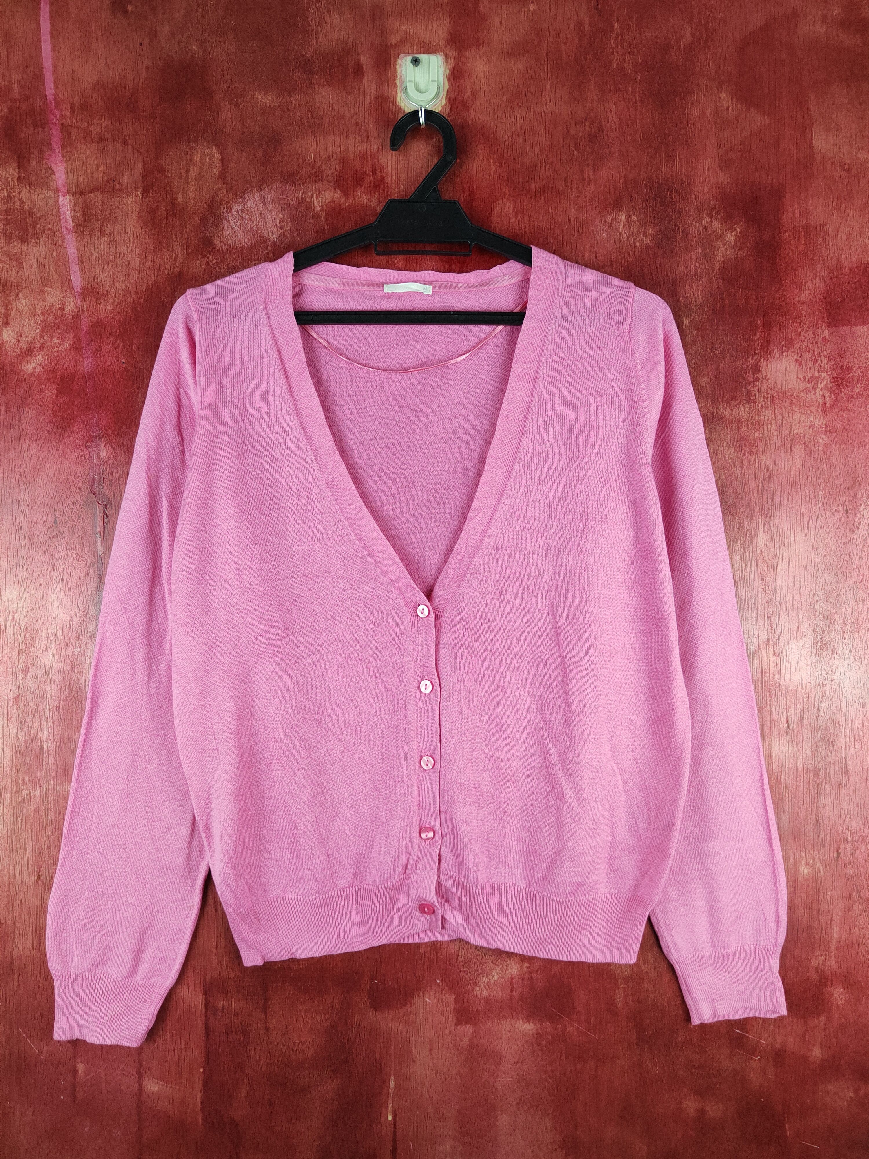 GU × Japanese Brand GU Pink Knitwear Cardigan japan vintage #S1117 Size M / US 6-8 / IT 42-44 - 1 Thumbnail