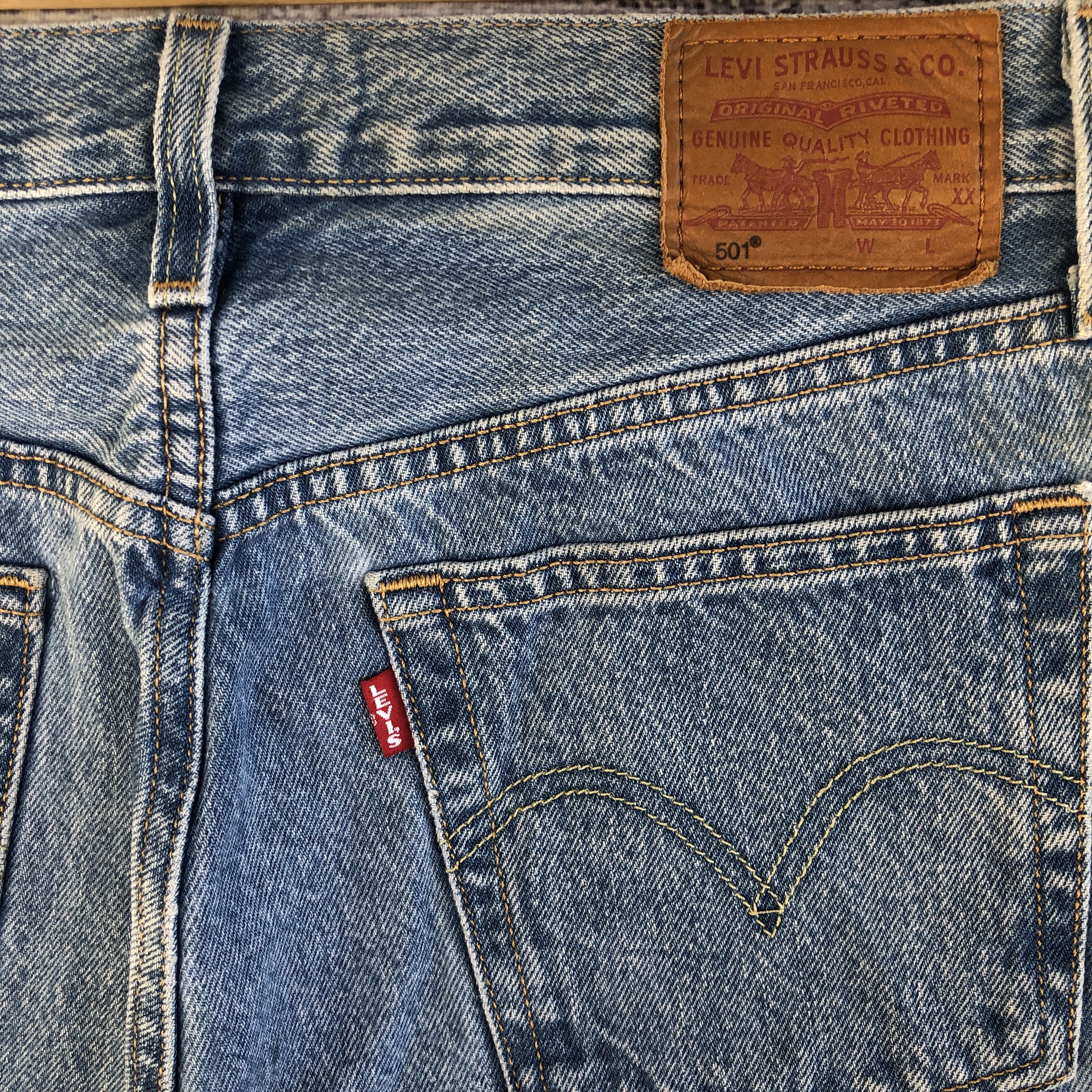 Levi's × Vintage Vintage Distressed Levis 501 Jeans Levi's Faded Blue Denim Size US 30 / EU 46 - 6 Thumbnail