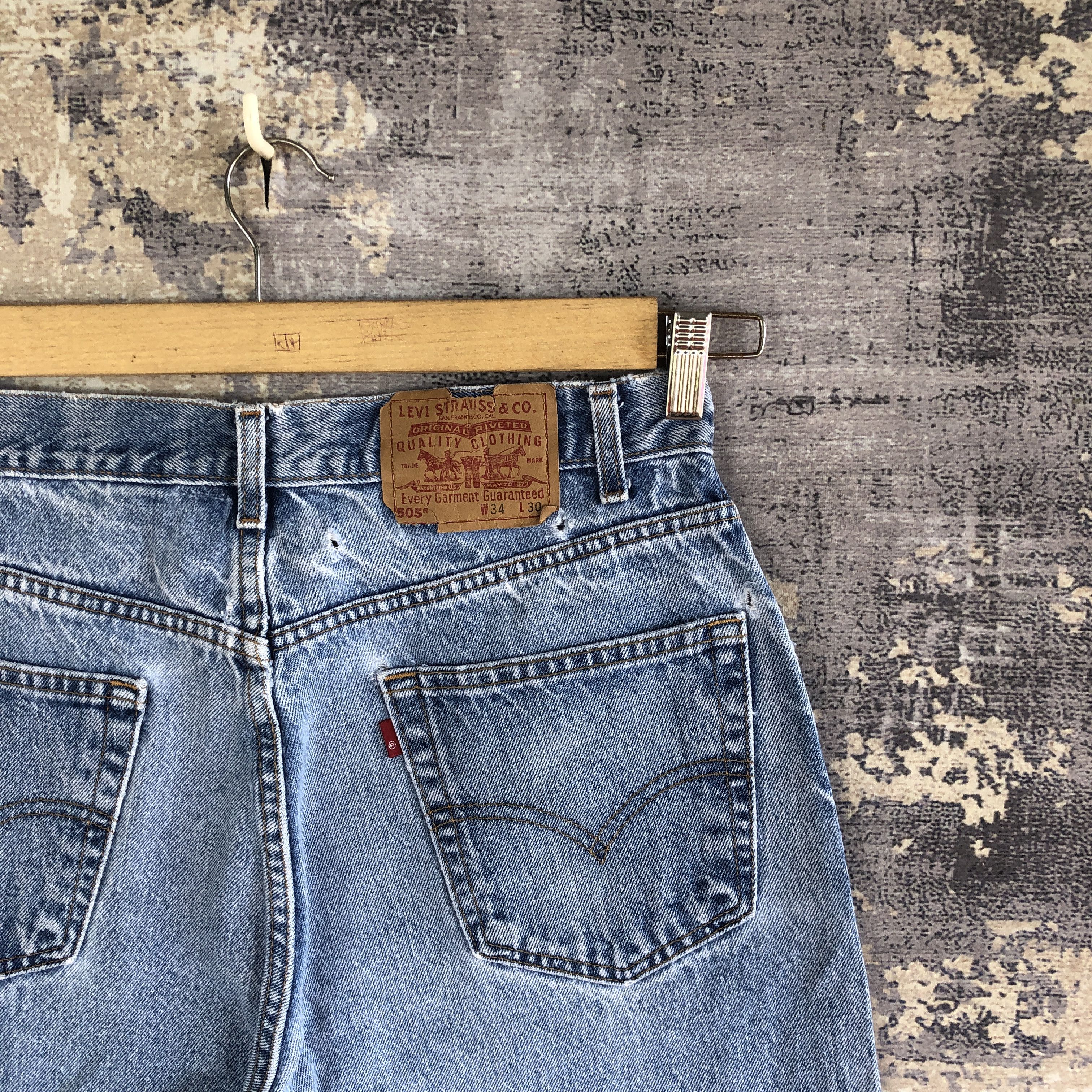Levi's × Vintage Vintage Sun Faded Levi's Jeans Levis 505 Distressed Denim Size US 30 / EU 46 - 5 Thumbnail